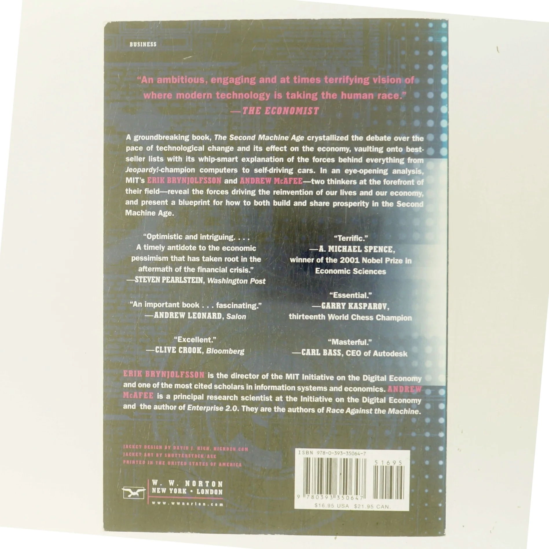 The second machine age : work, progress, and prosperity in a time of brilliant technologies (Bog)