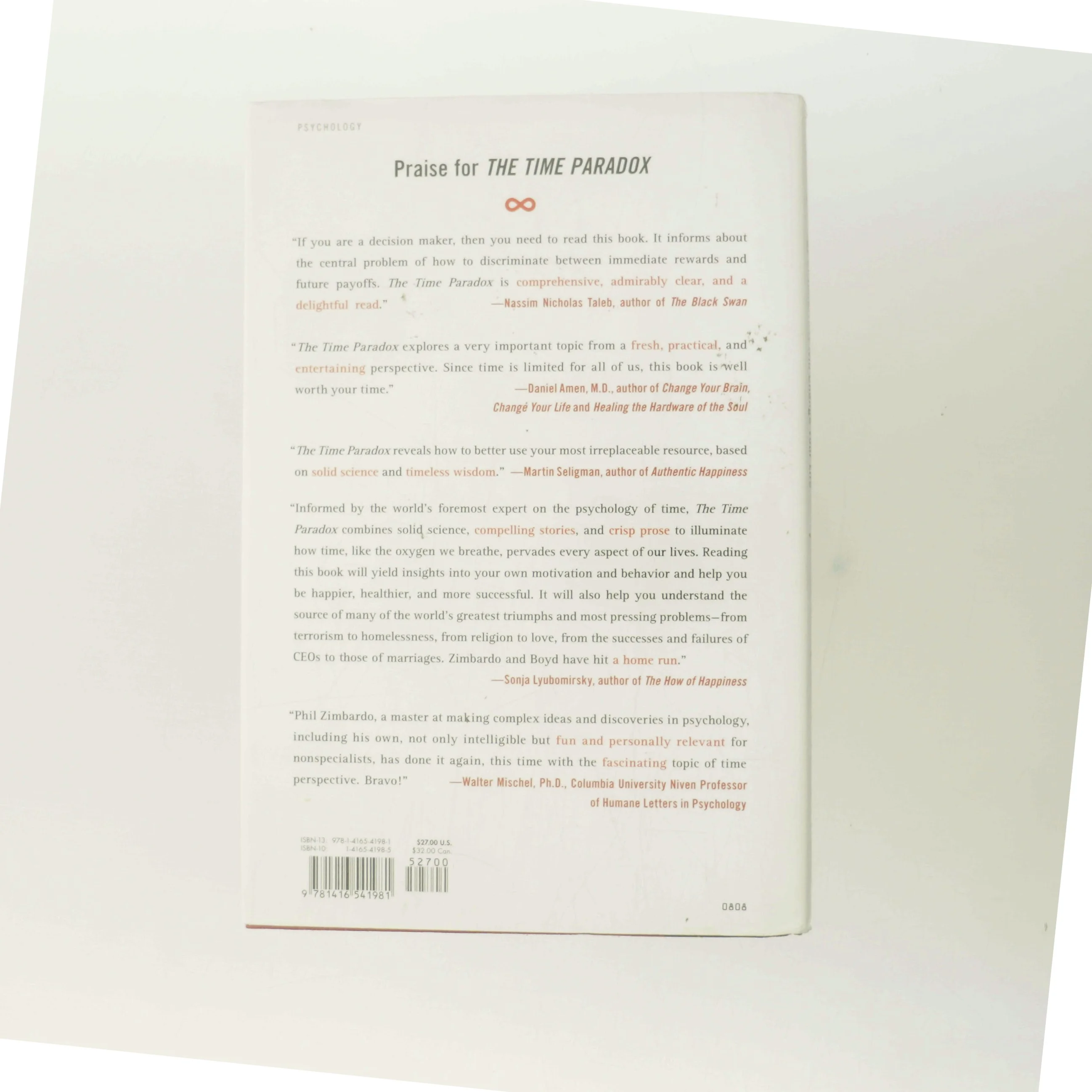 The time paradox : the new psychology of time that will change your life (Bog)