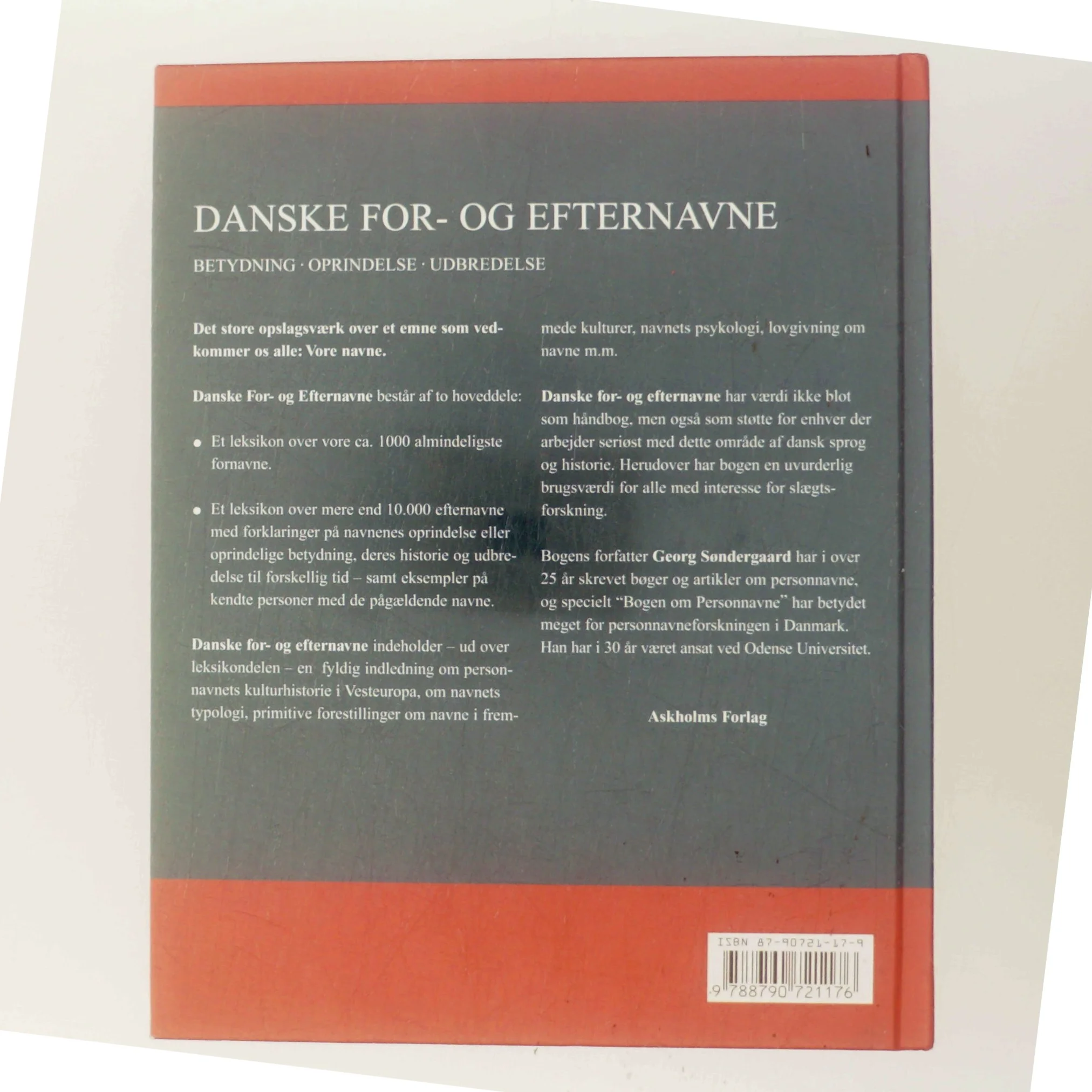 Danske for- og efternavne : betydning, oprindelse, udbredelse af Georg Søndergaard (Bog)