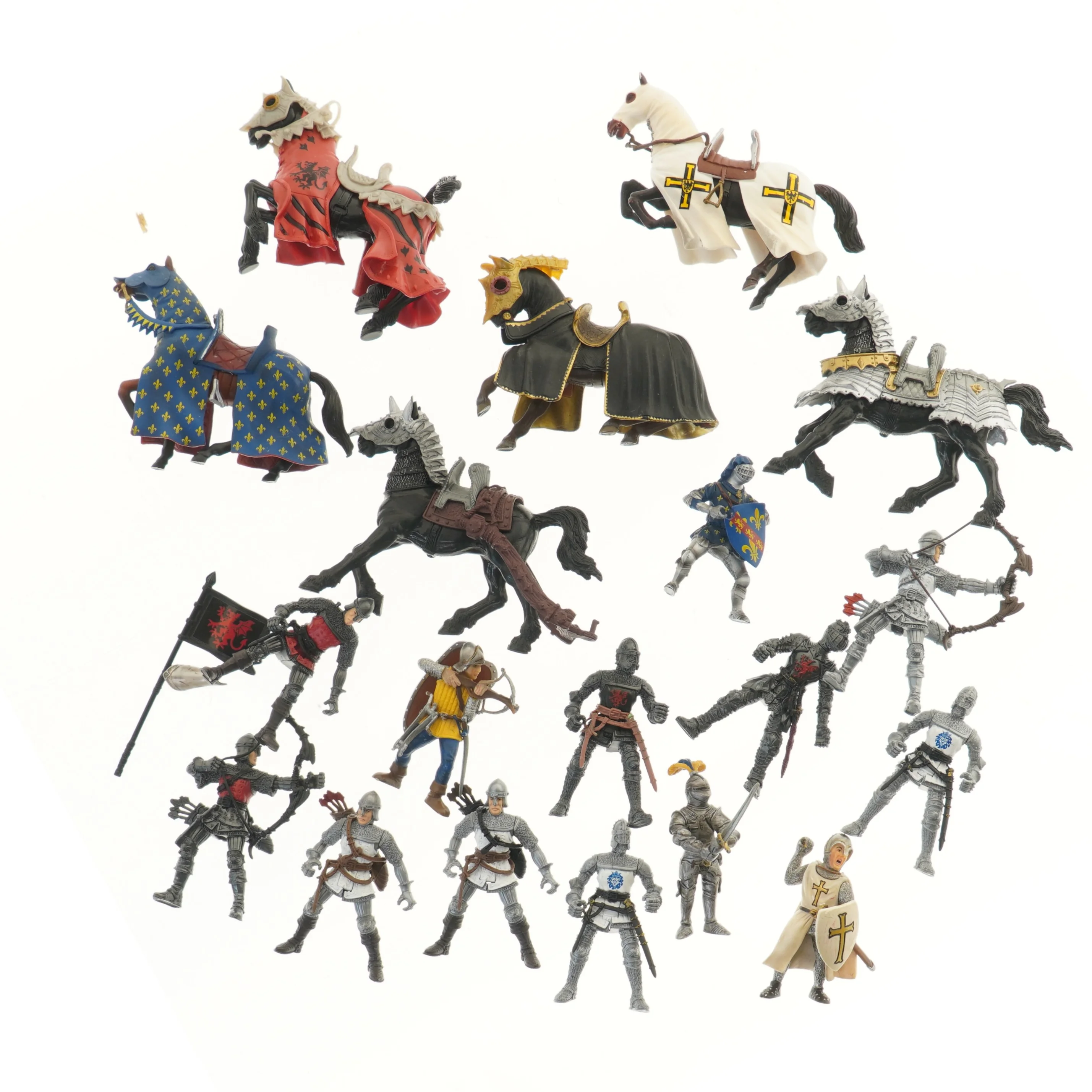 Papo Ridderfigurer med heste (str. 14 cm)