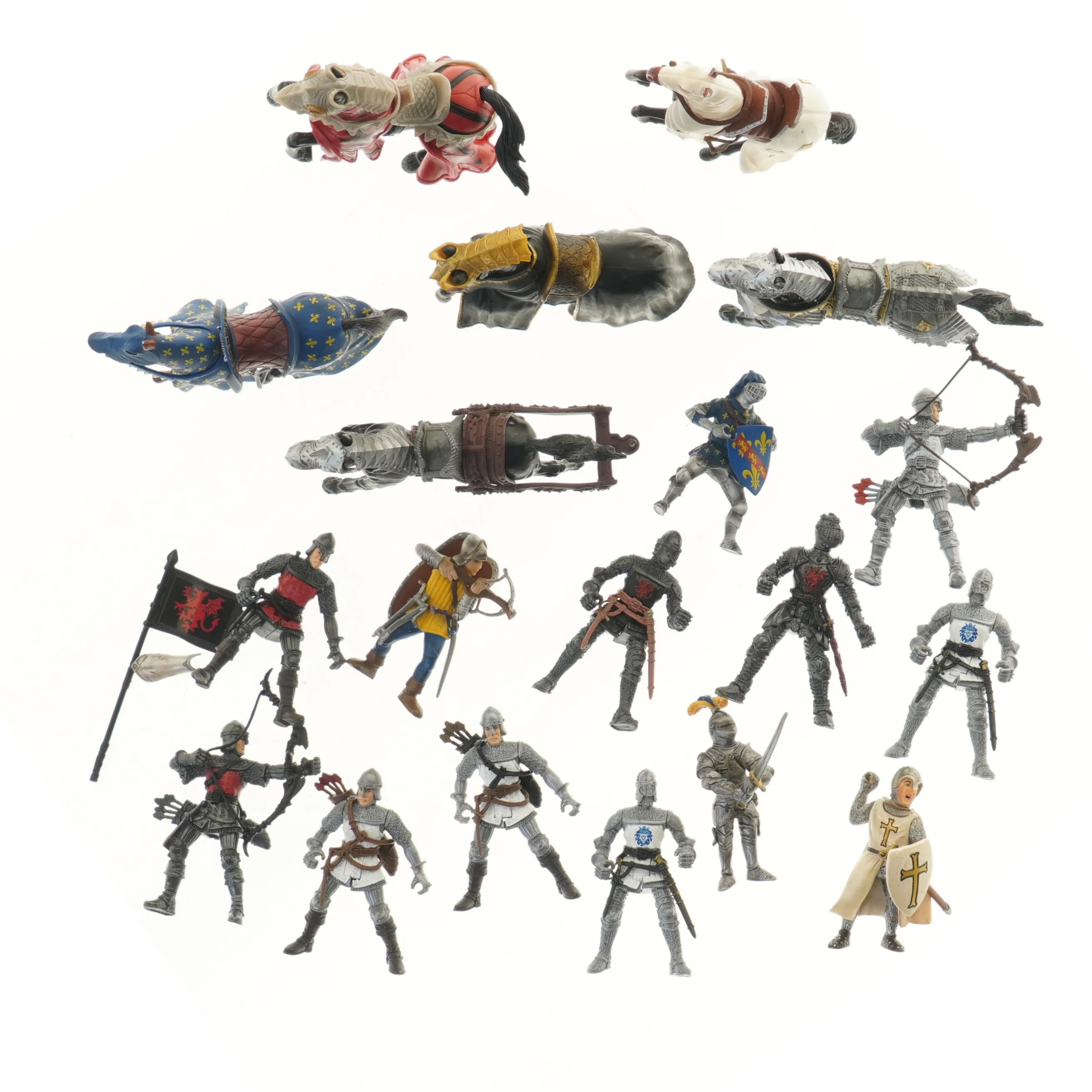 Papo Ridderfigurer med heste (str. 14 cm)