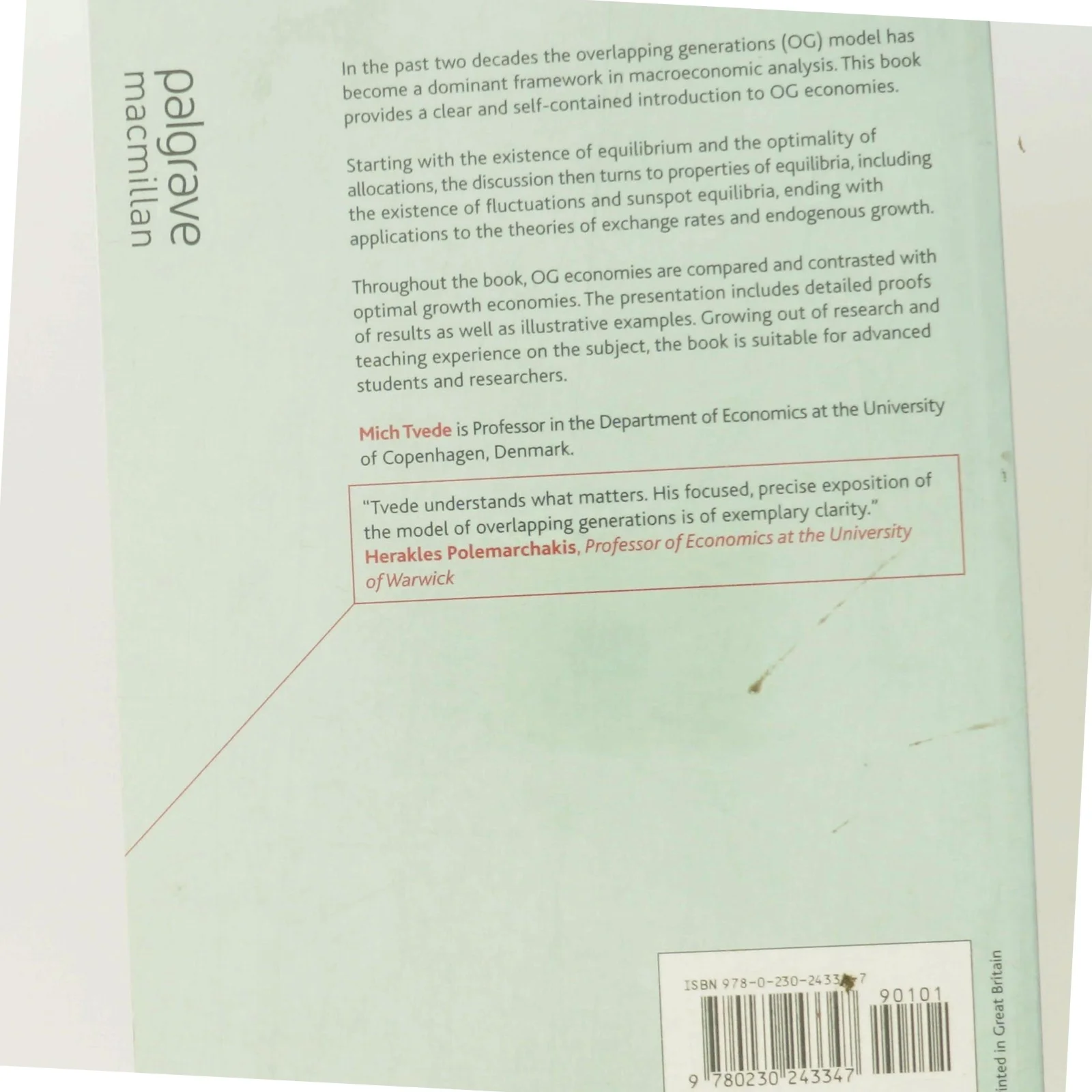 Overlapping generations economies af Mich. Tvede (Bog)