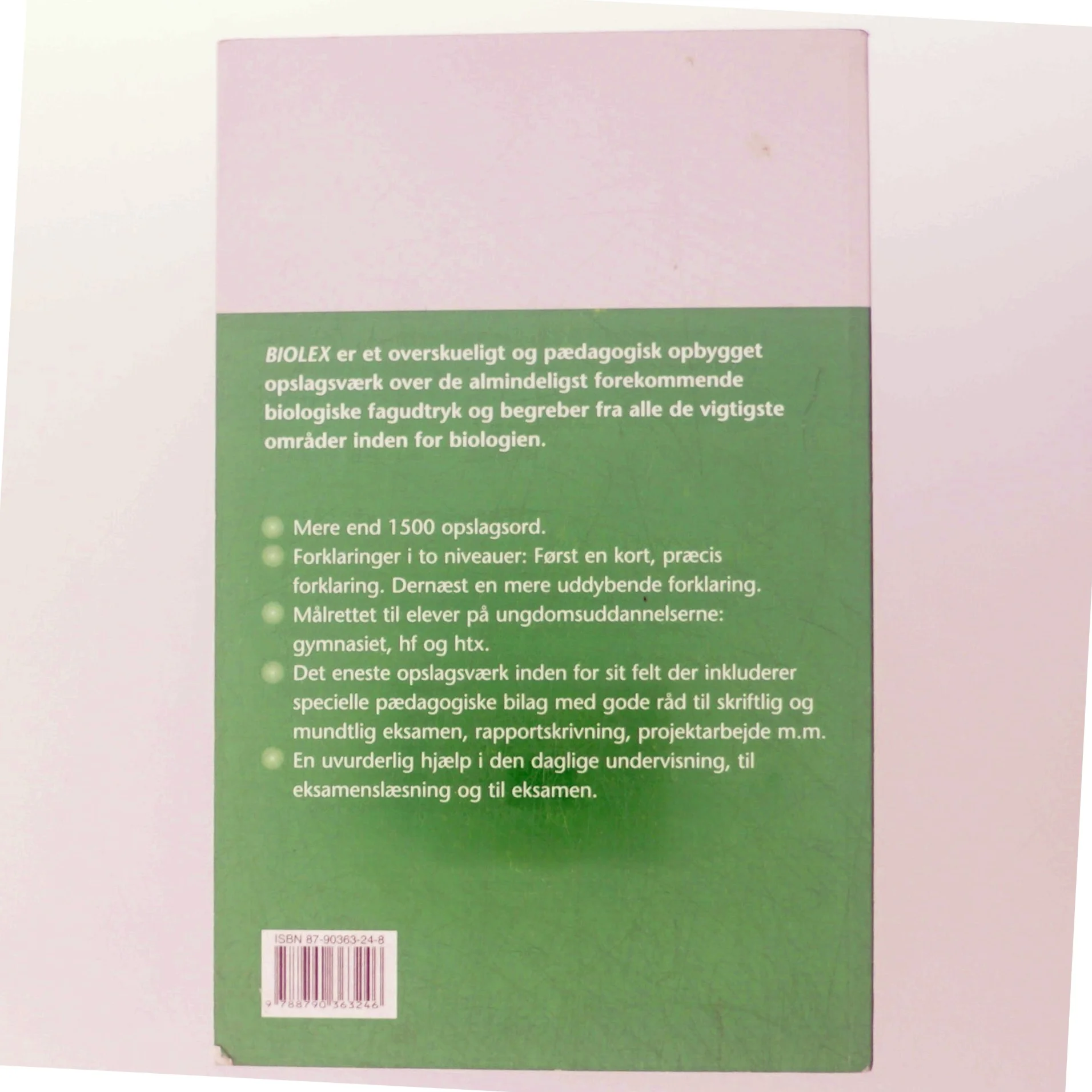 Biolex : biologisk leksikon for ungdomsuddannelserne (Bog)