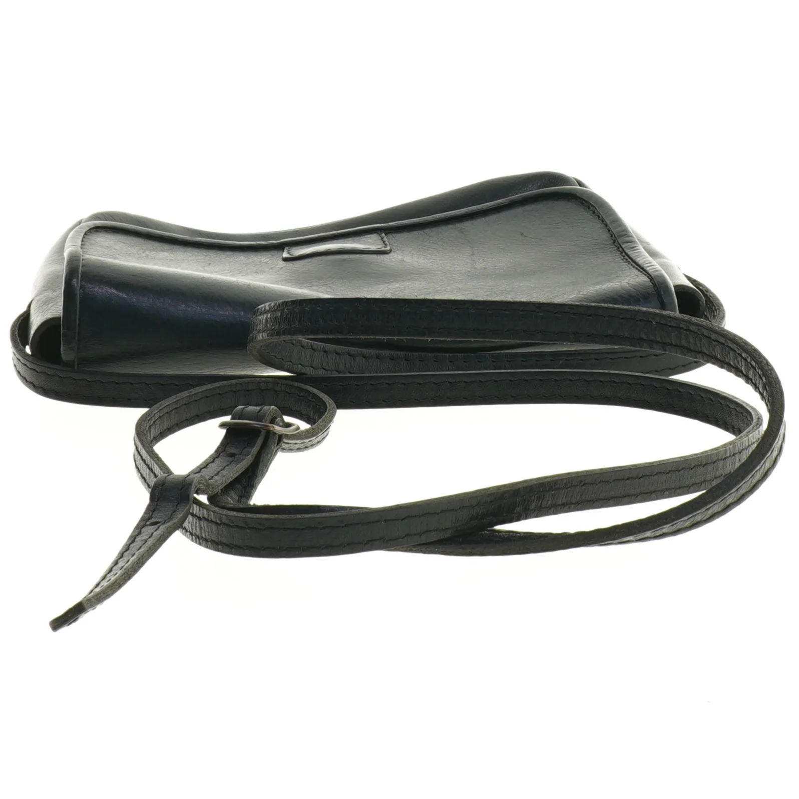 Klassisk Sort Crossbody skuldertaske i læder fra Burkelys Leatherhouse (str. 20 x 15 cm)