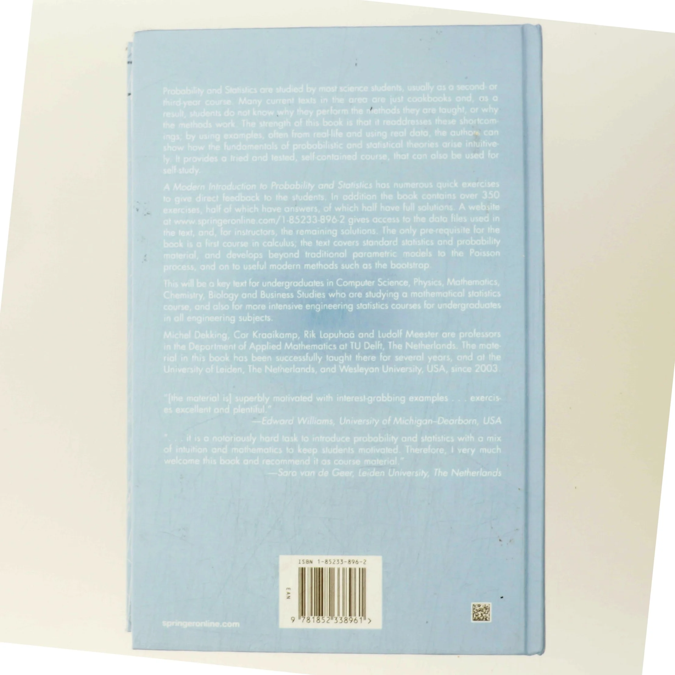 A modern introduction to probability and statistics : understanding why and how af Michel Dekking (1946-) (Bog)