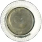 Sølvfarvet udskåret skål (str. 27 x 11 cm)