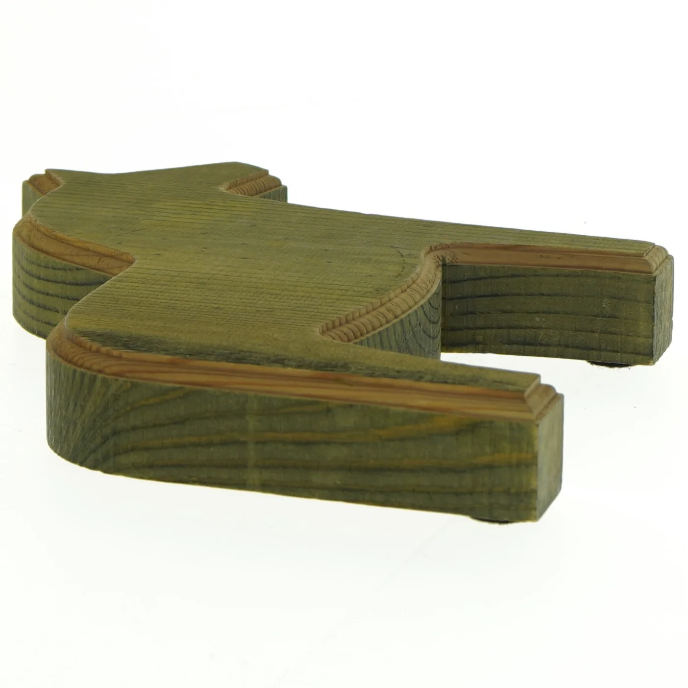 Vintage Grøn Svensk Dala træhest bordskåner dekoration fra Äkta Dalahemslöjd Granna (str. 19 x 20 cm)