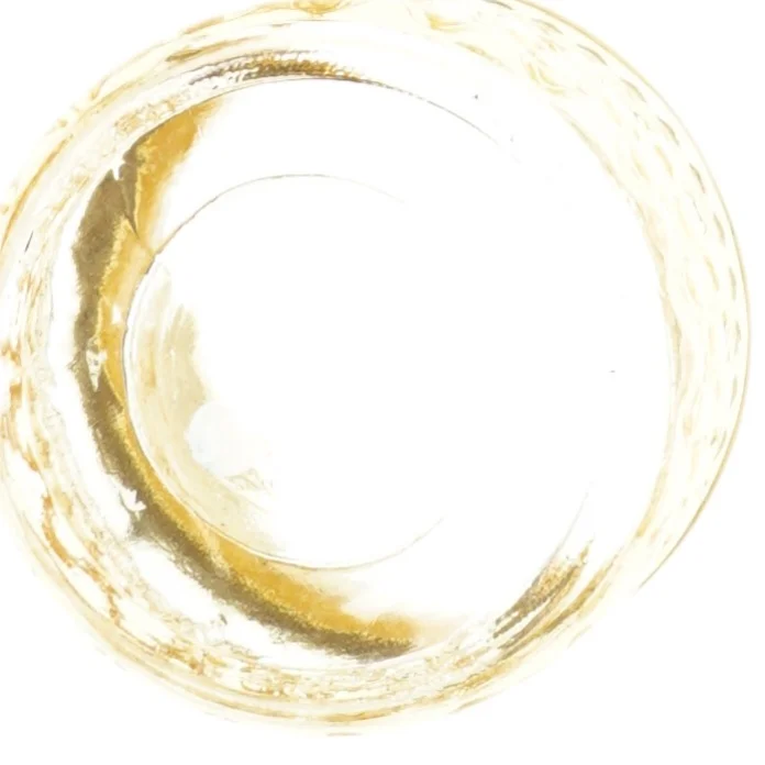 Dekorativ gylden glas vase (str. 10 x 11 cm)