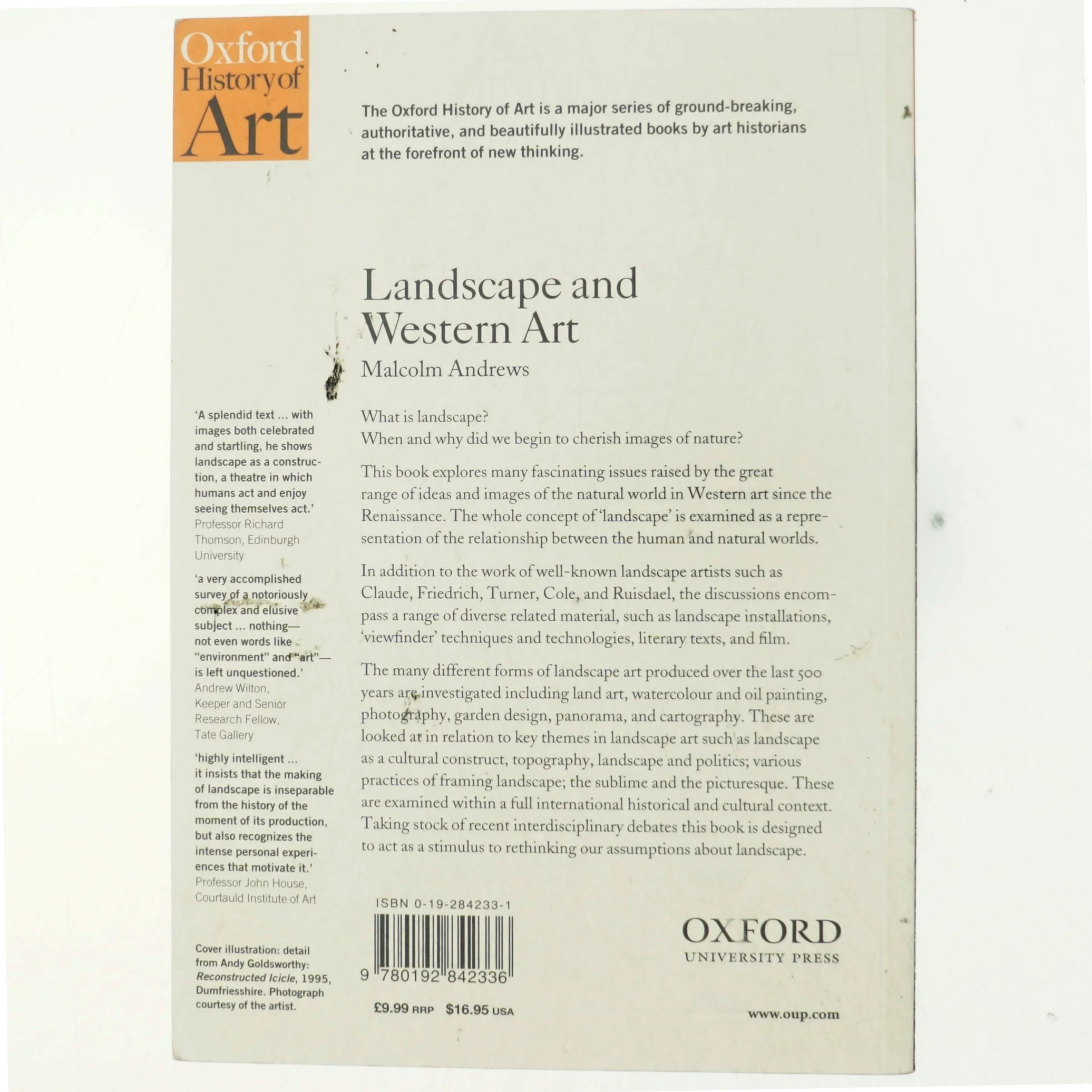 Landscape and western art af Malcolm Andrews (Bog)