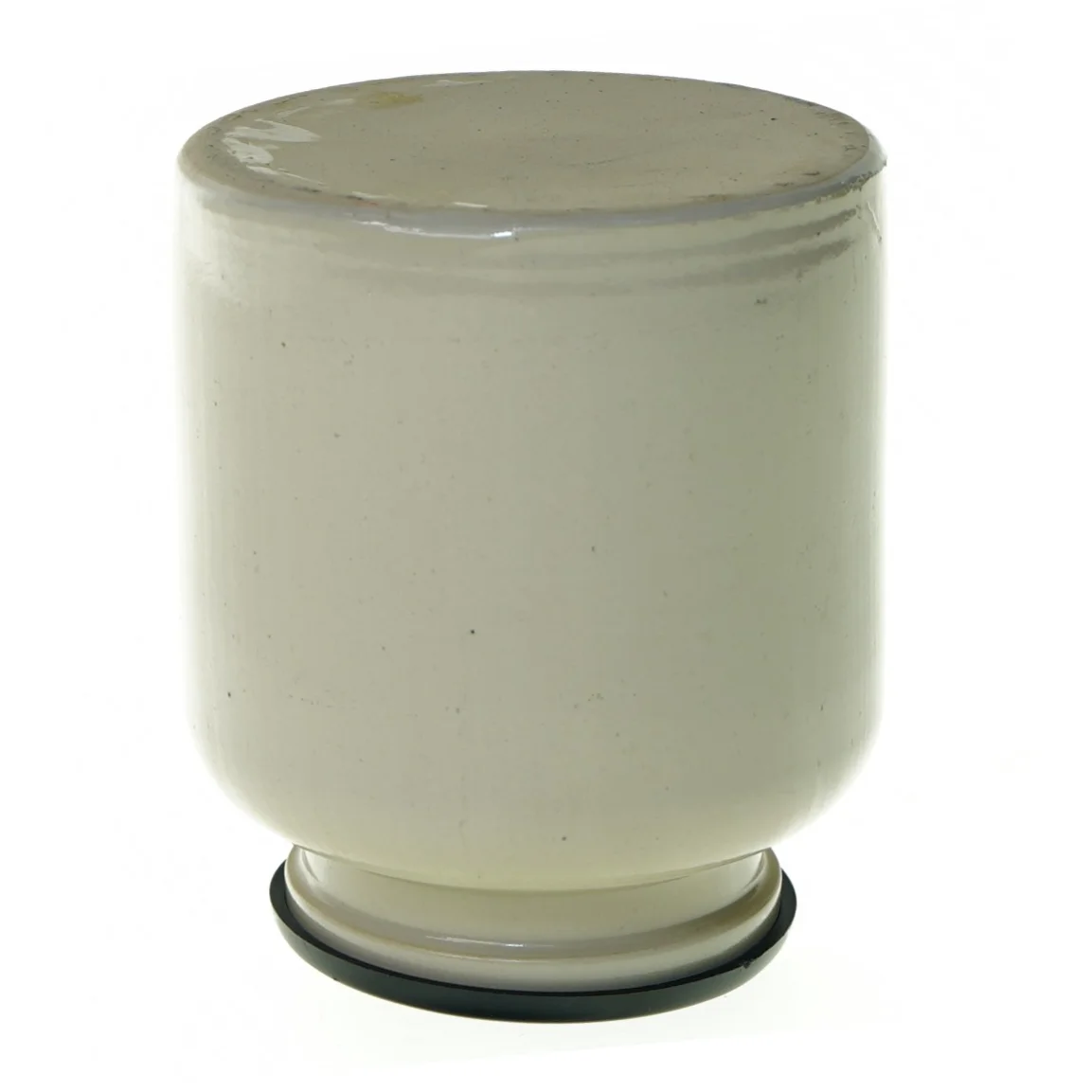 Fransk Keramik krukke med låg (str. 12 x 10 cm)