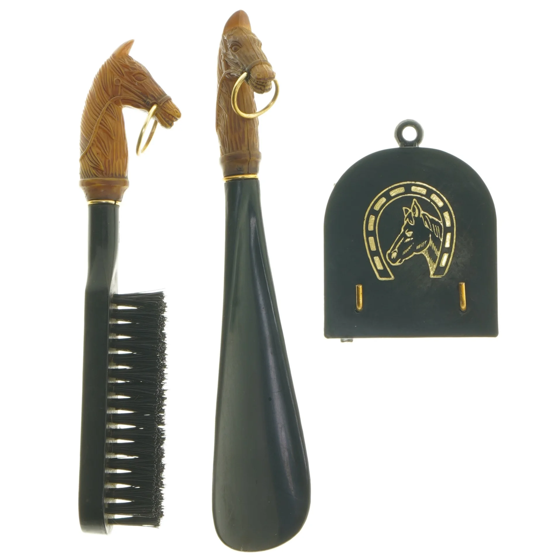 Skobørstesæt med hestehoveder (str. 22 cm)