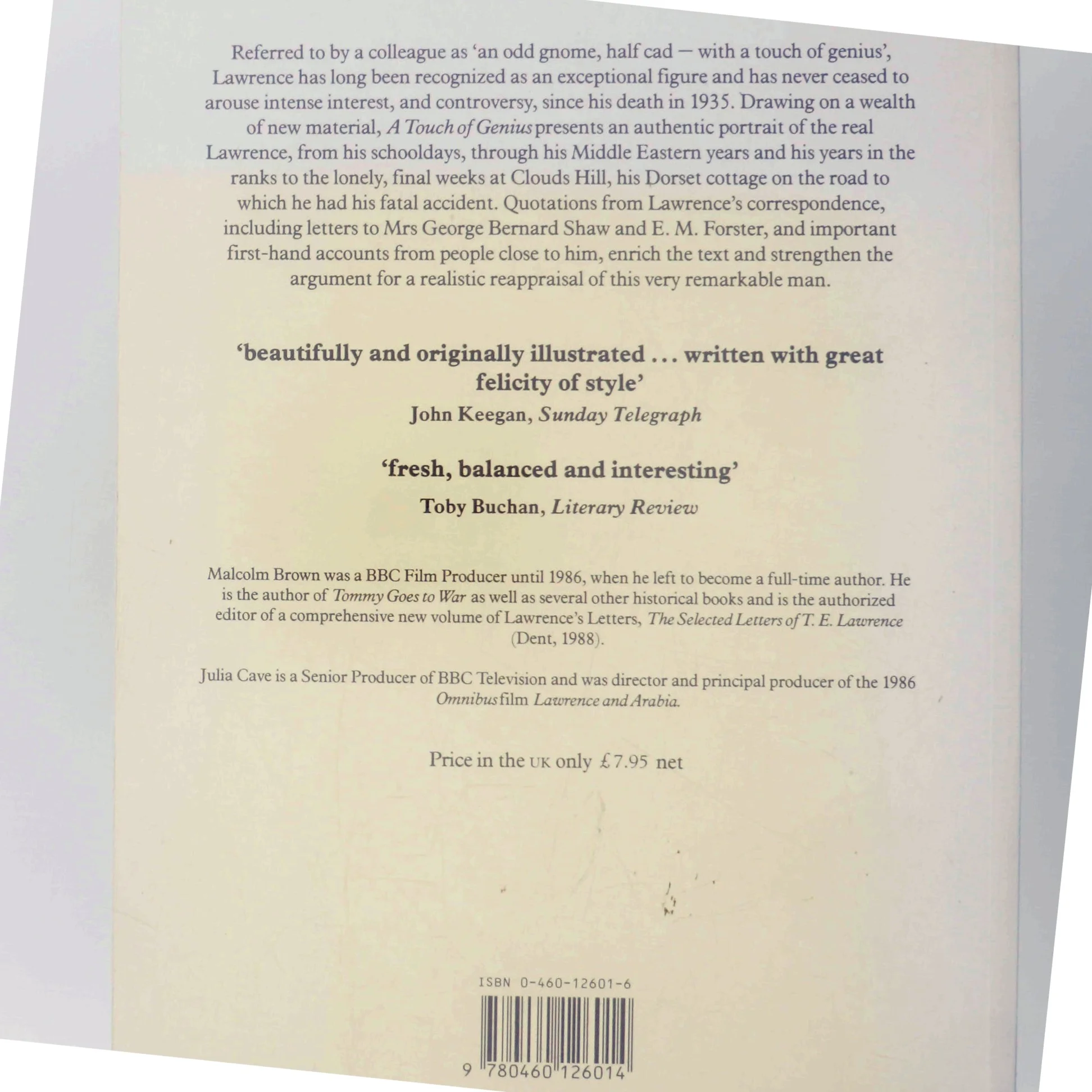 A Touch of Genius - The life of T E Lawrence af Malcolm Brown (Bog)