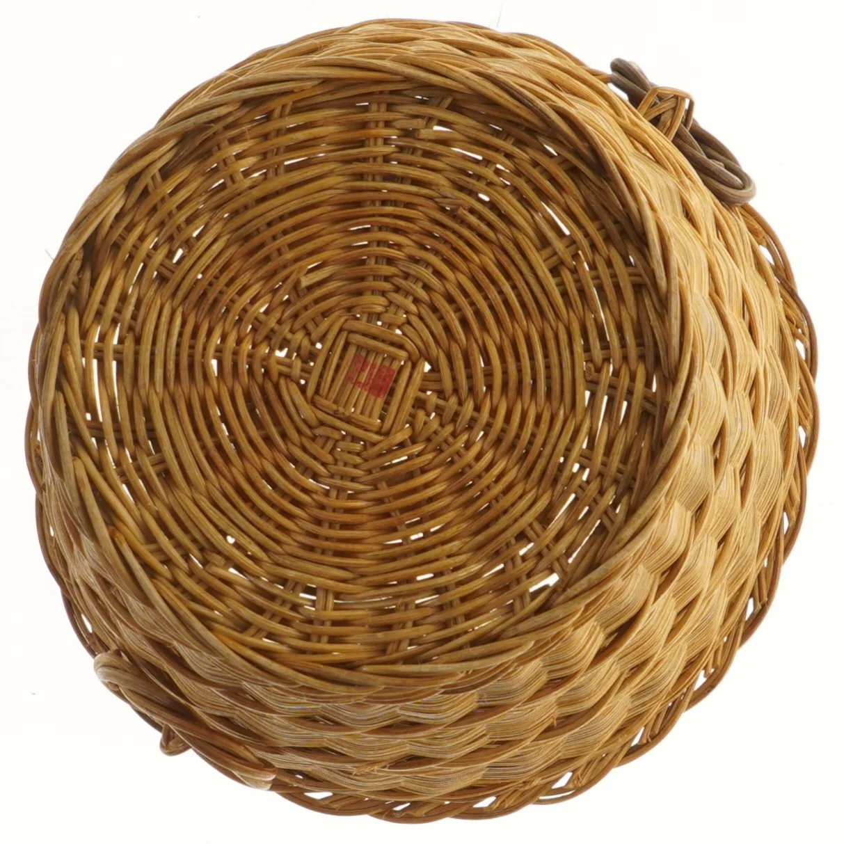 Flettet kurv med håndtag (str. Ø 24x27 cm)