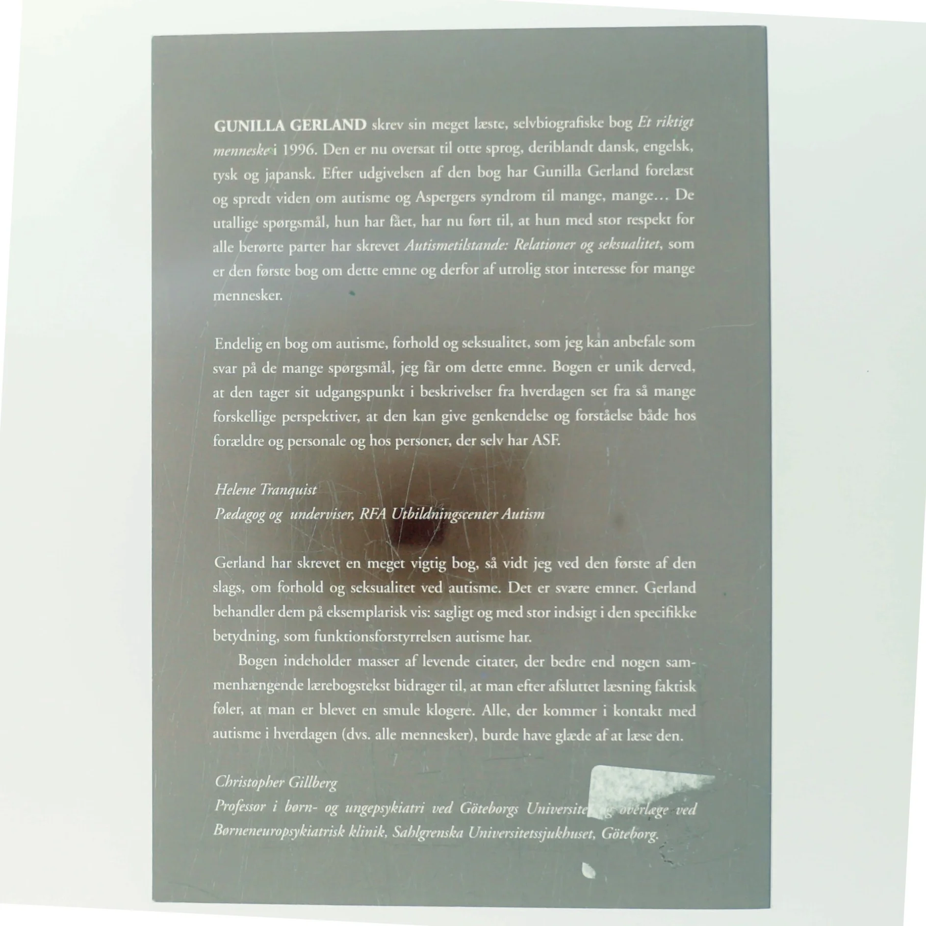 AUTISMETILSTANDE Relationer og Seksualitet af Gunilla Gerland (Bog)