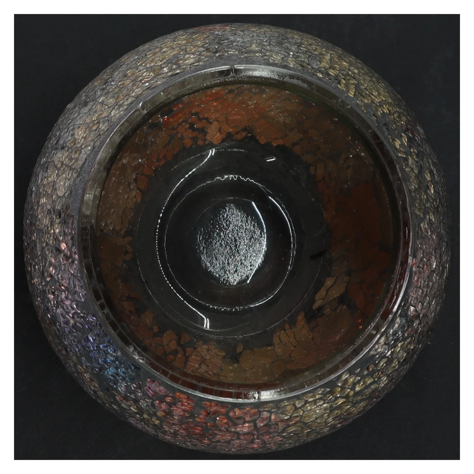 Dekorativ Lisbeth Dahl mosaikvase (str. H. 13 cm. ø. 15,5 cm)