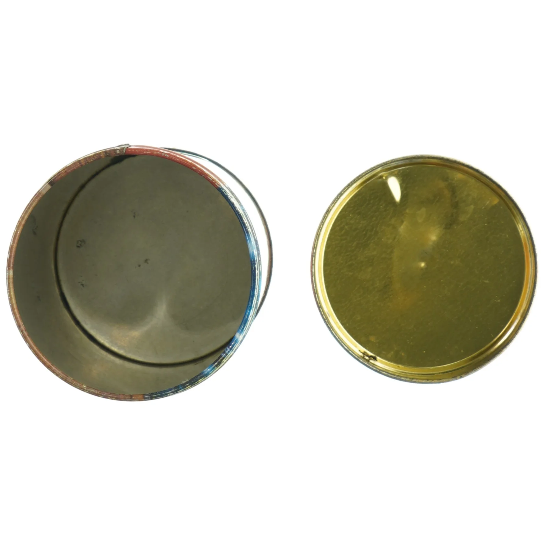 Vintage Irma Rund metaldåse med børneprint (str. 19 cm)