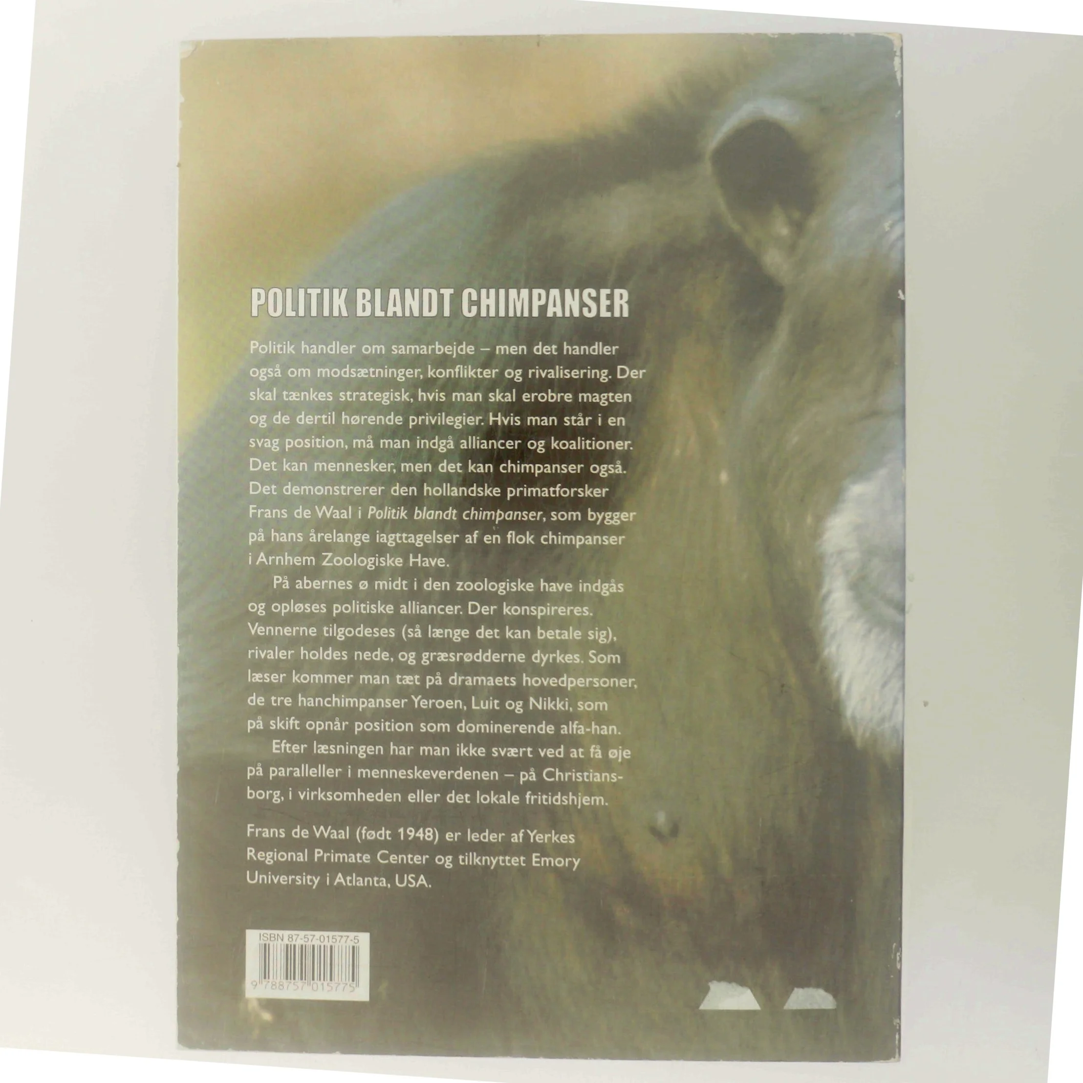 Politik blandt chimpanser af Frans de Waal (Bog)