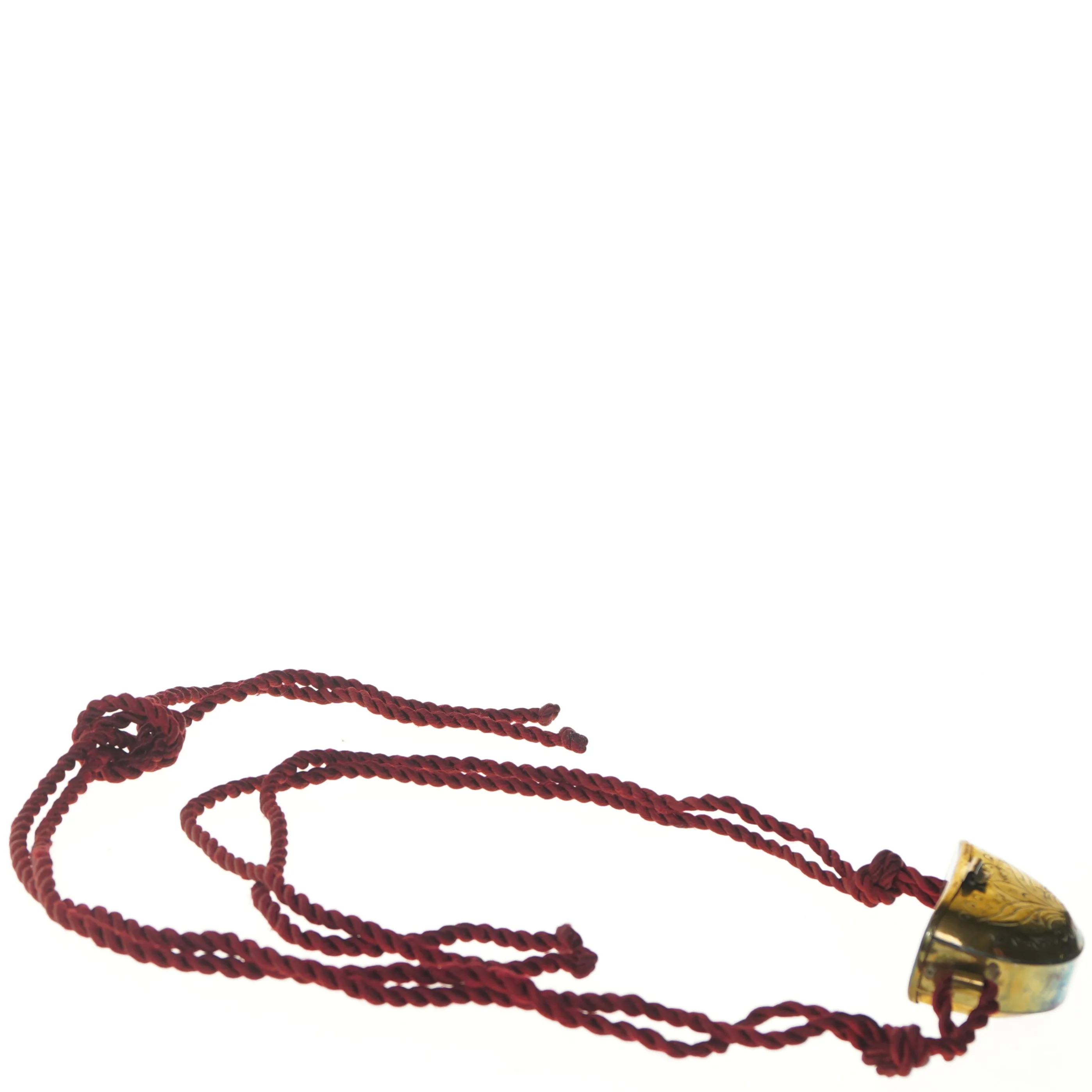 Antik messingtaske med bælte snor (str. 8,5x4,5x4,5 cm)