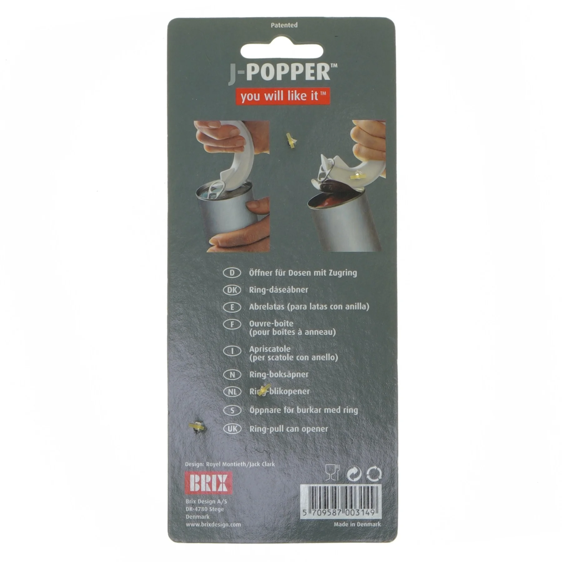 J-Popper dåseåbner fra Brix