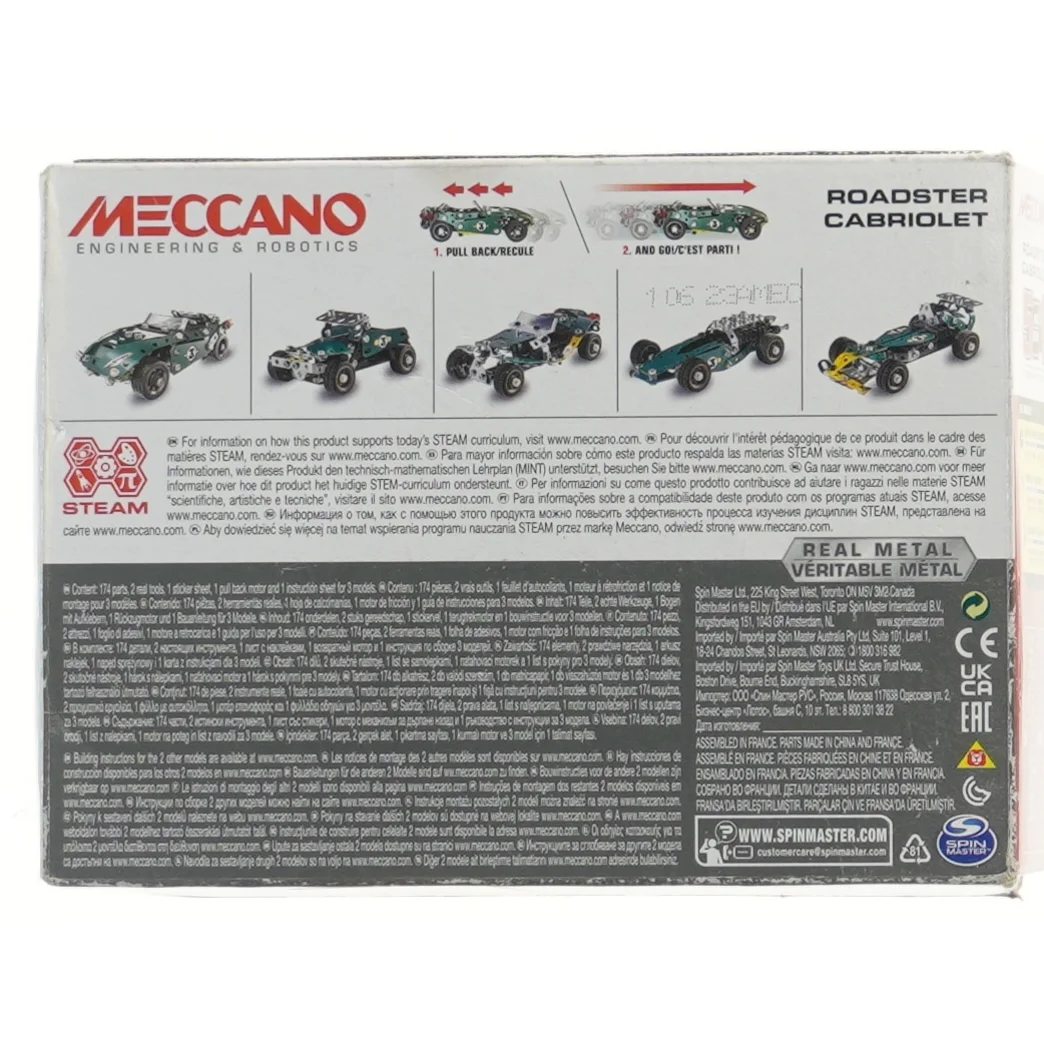 Meccano Roadster Cabriolet byggesæt fra Meccano