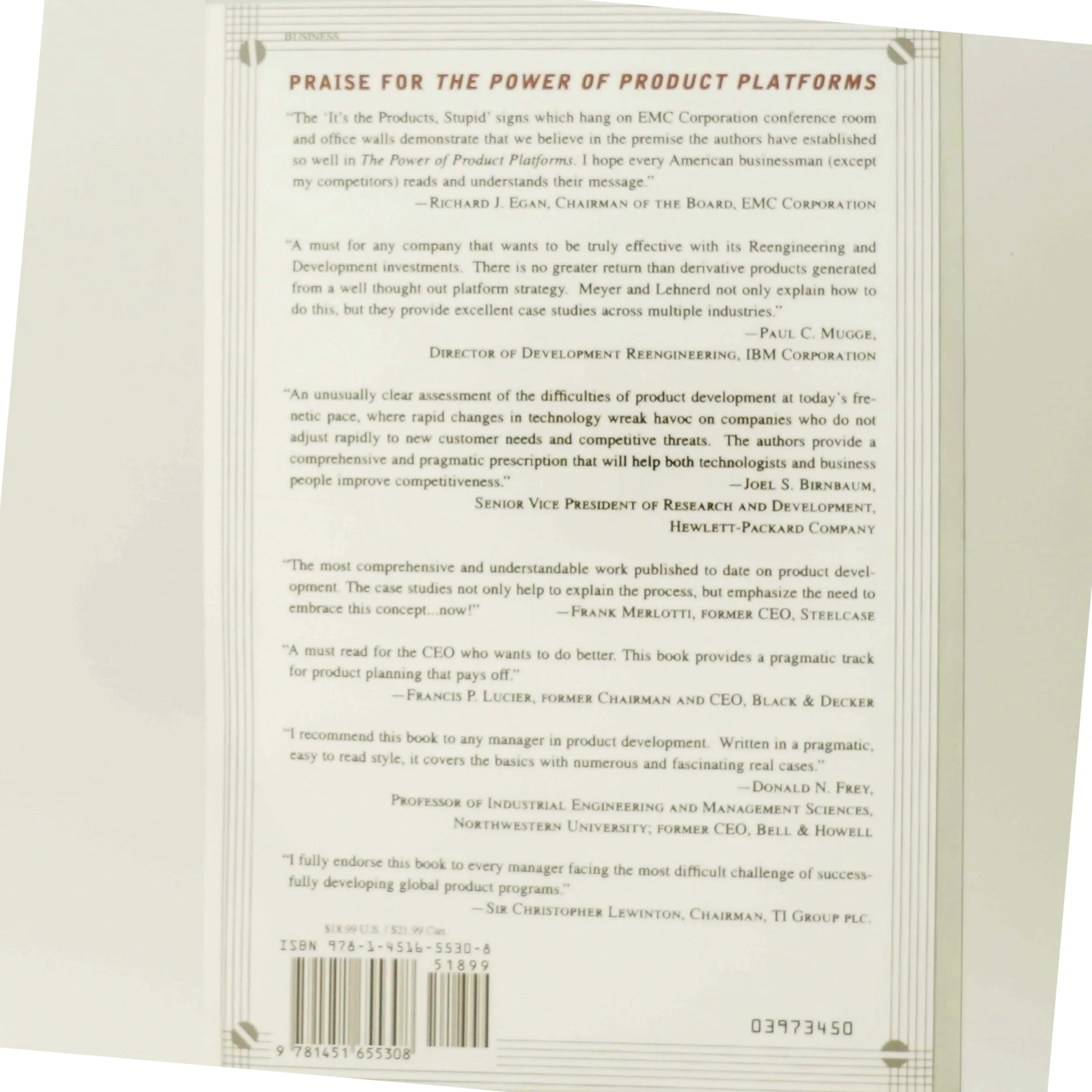 The power of product platforms : building value and cost leadership af Marc H. Meyer (Bog)