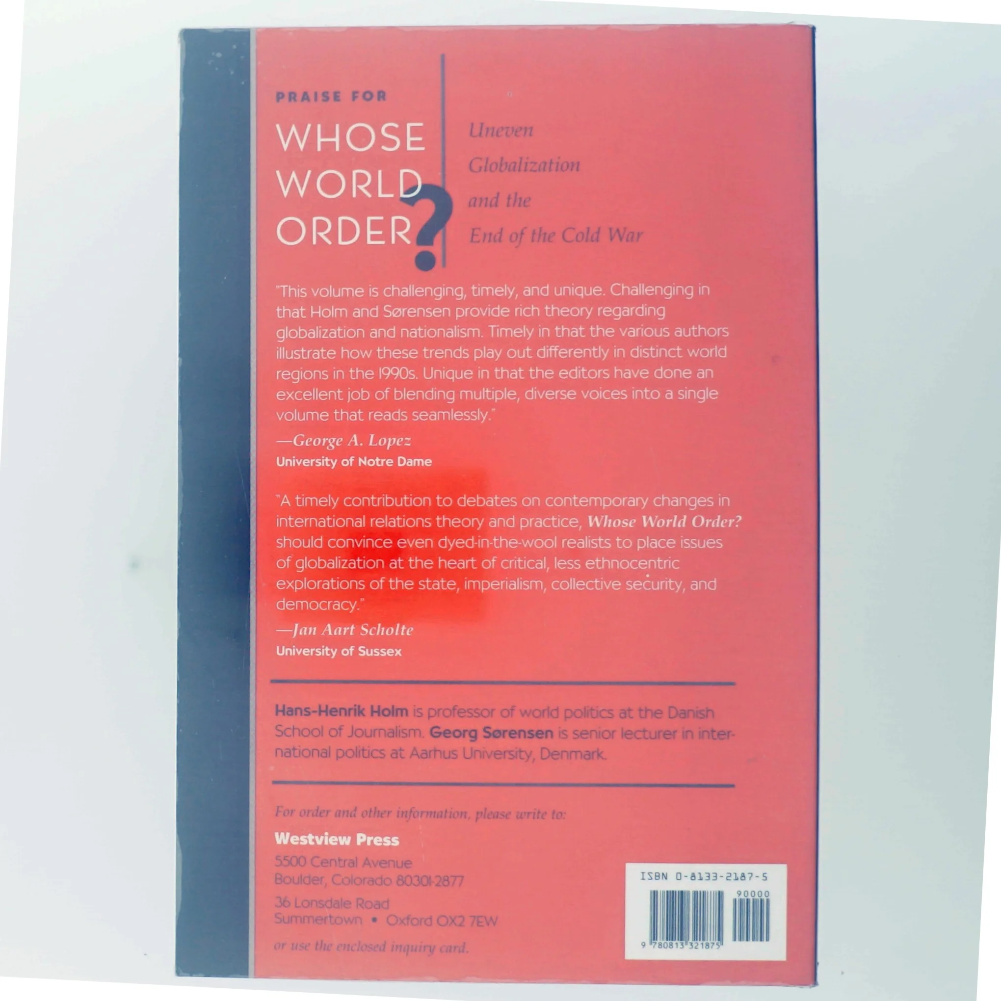 Whose world order? : uneven globalization and the end of the cold war (Bog)