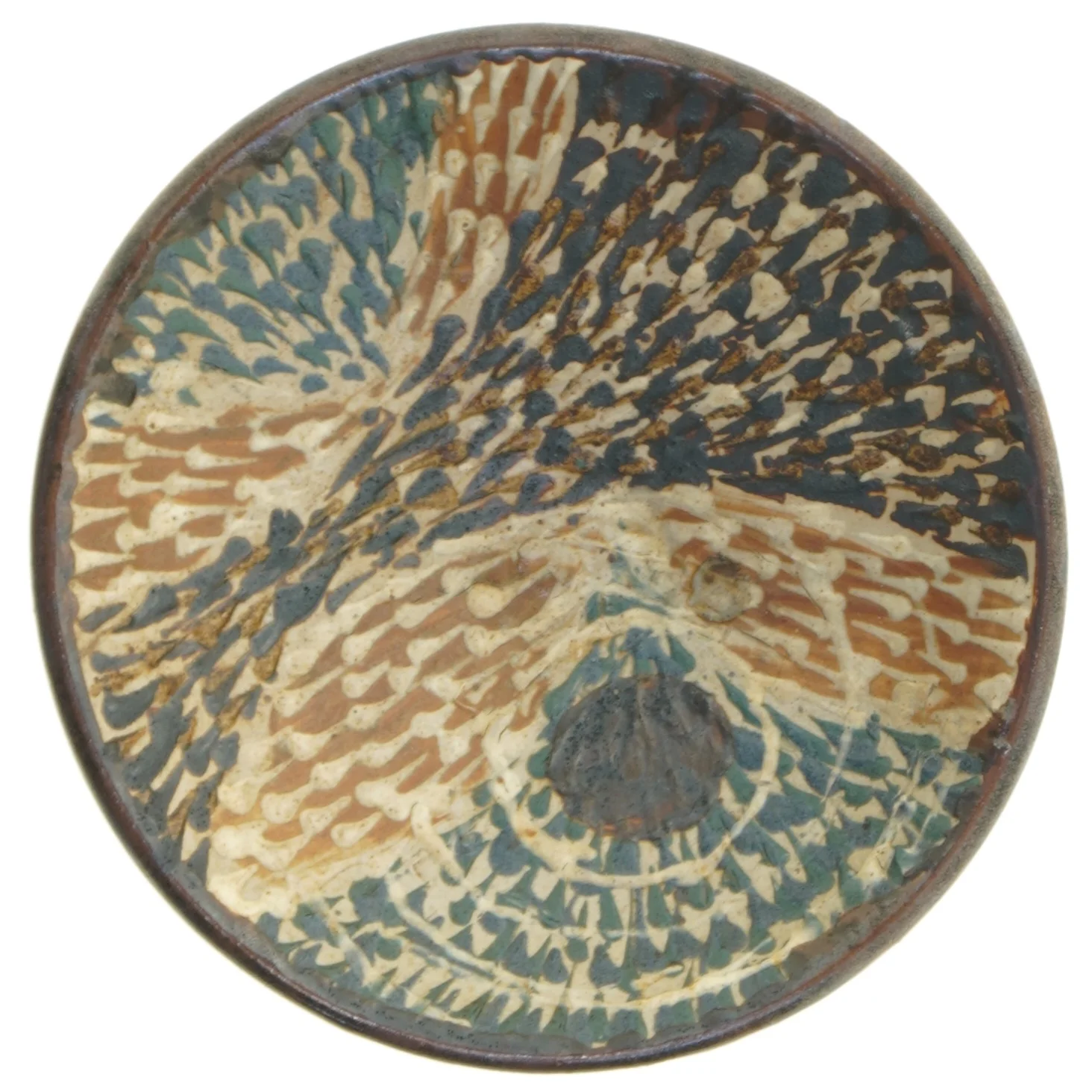 Keramikskål med dekorativt mønster af Anders Bjerborg (str. 20 x 5 cm) fra AB