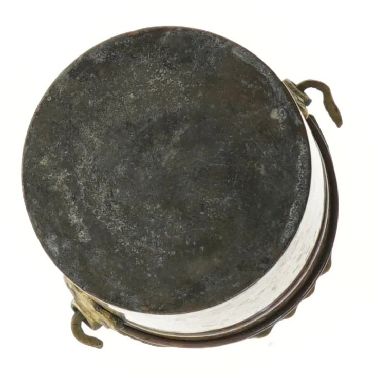 Gammel kobbergryde (str. Ø 11,5 cm længde 9,5 cm)