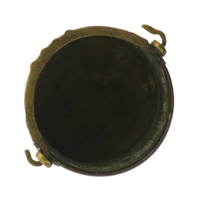 Gammel kobbergryde (str. Ø 11,5 cm længde 9,5 cm)