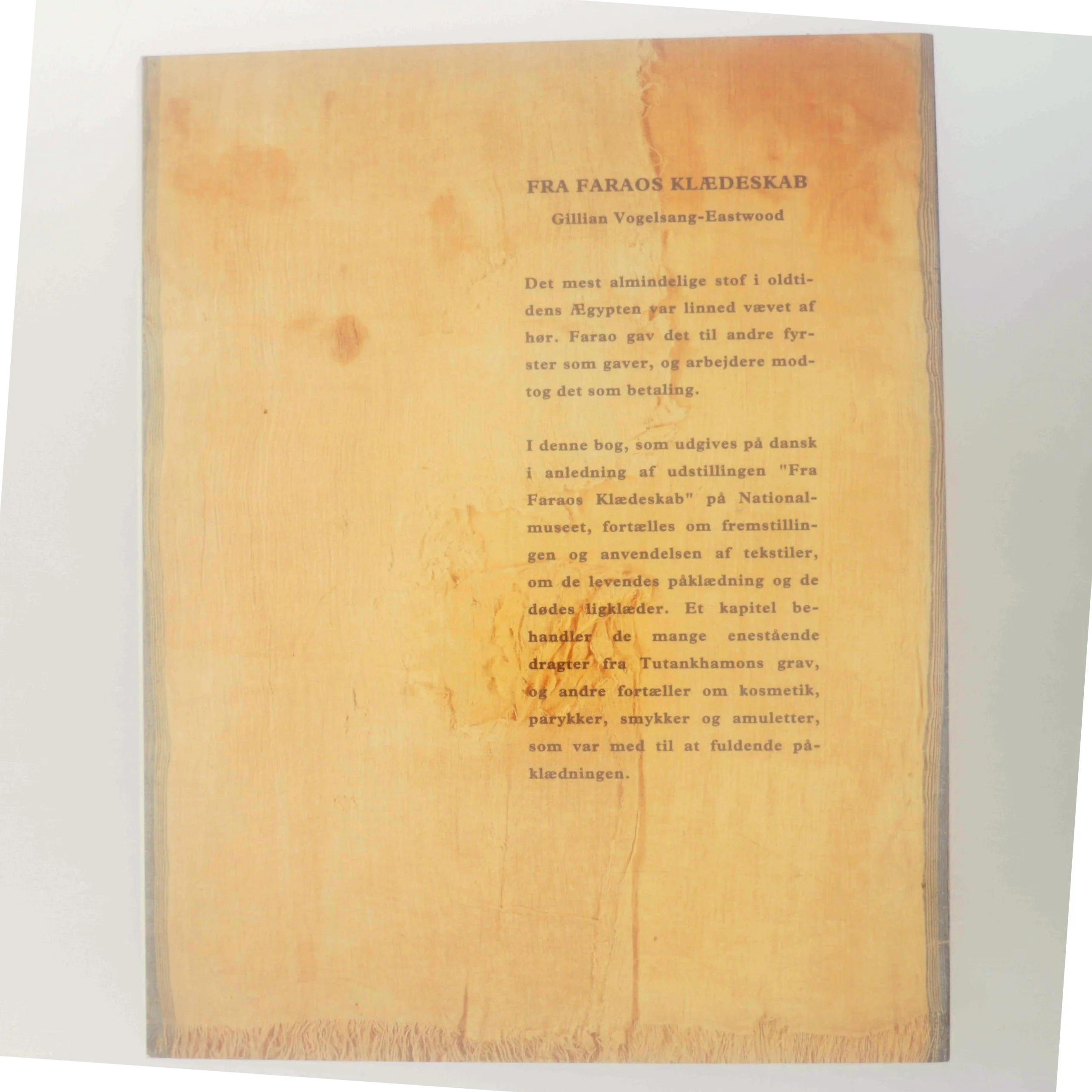 Fra faraos klædeskab af Gillian Vogelsang-Eastwood (Bog)