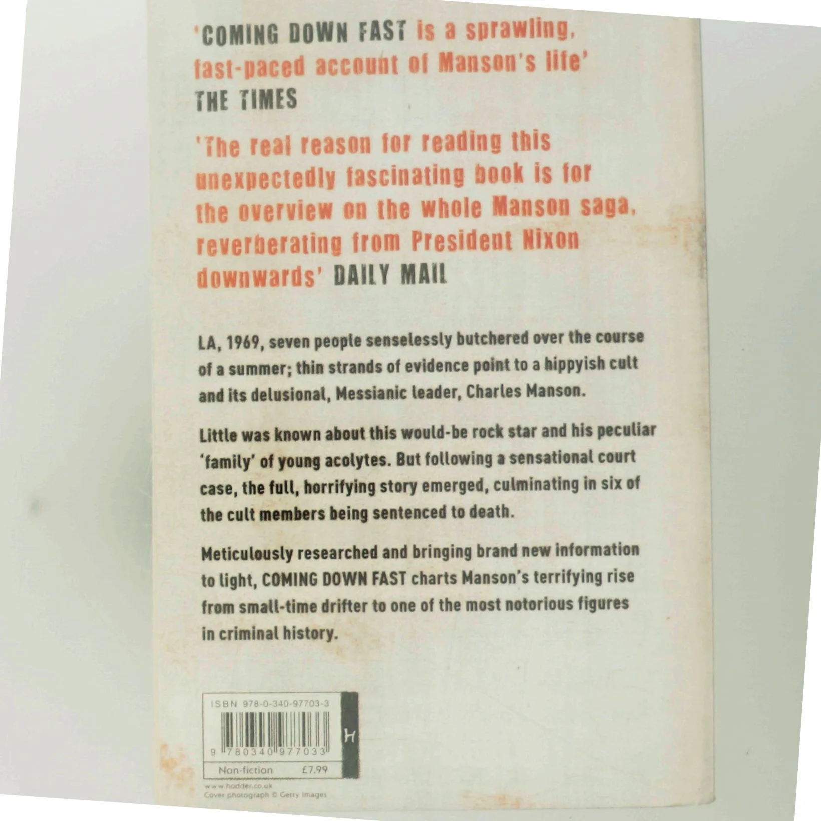 Charles Manson: Coming Down Fast af Simon Wells (Bog)