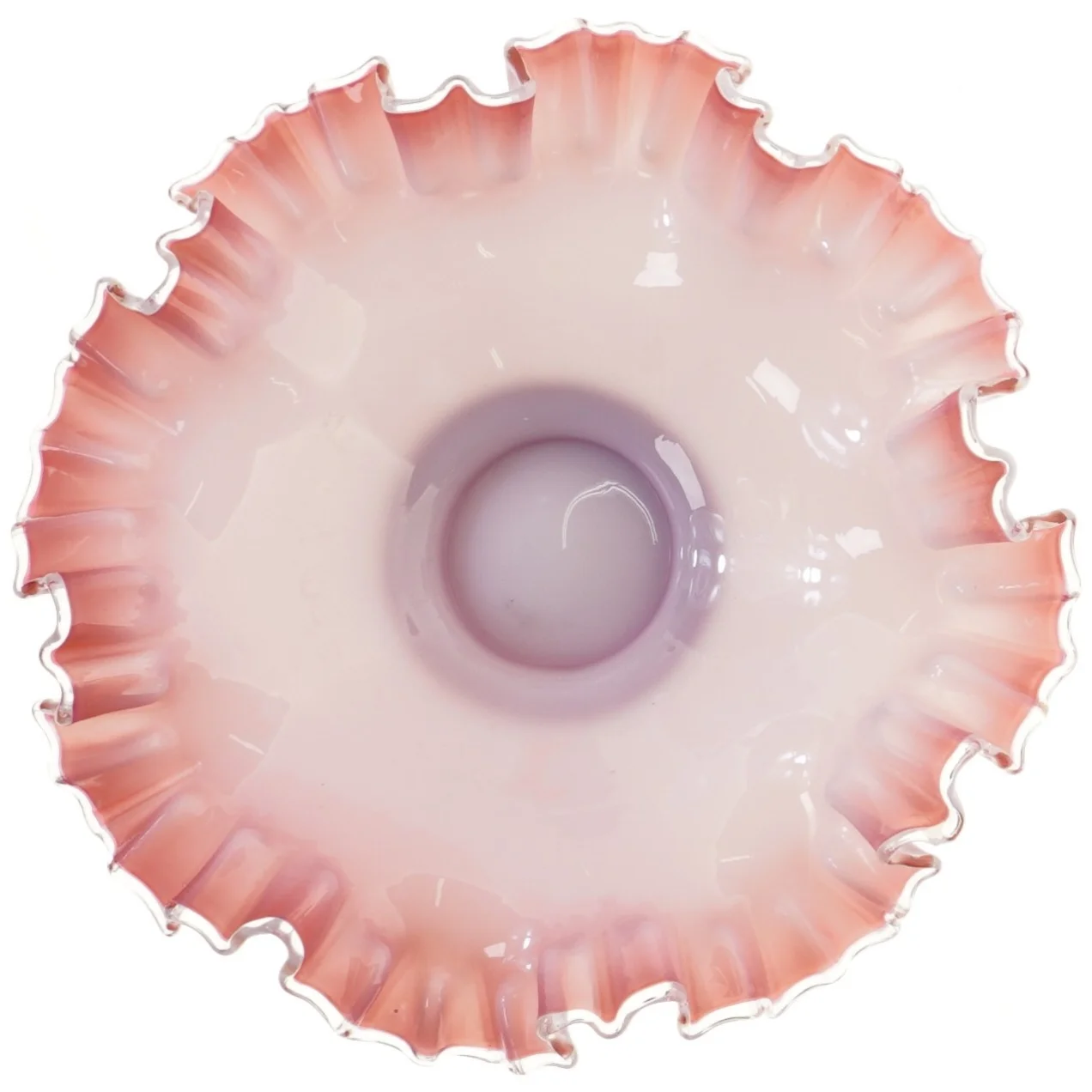 Vintage visitkort skål opsats (str. Ø 23,5 cm længde 22 cm)