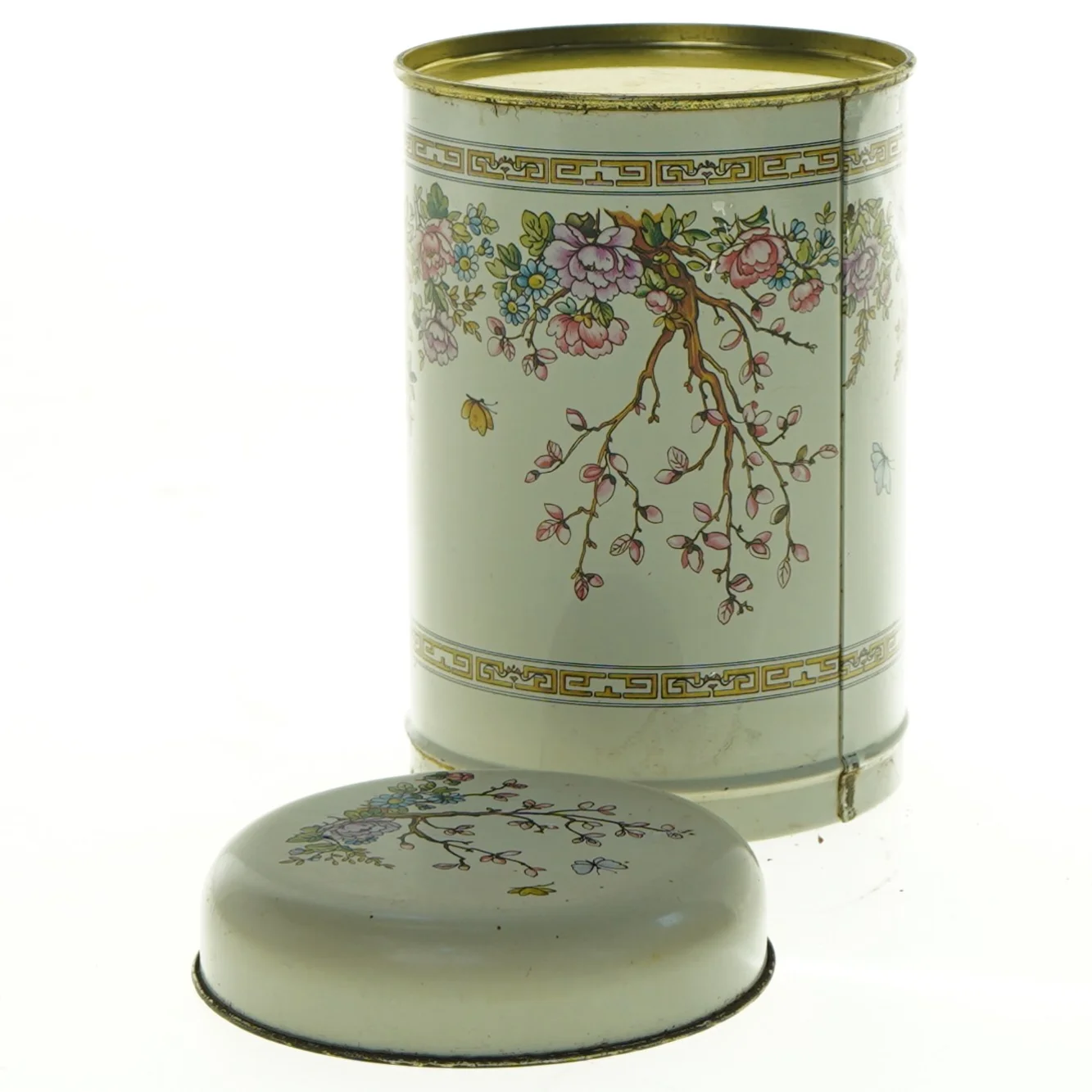 Dekorativ vintage metaldåse (str. 14 x 9 cm)