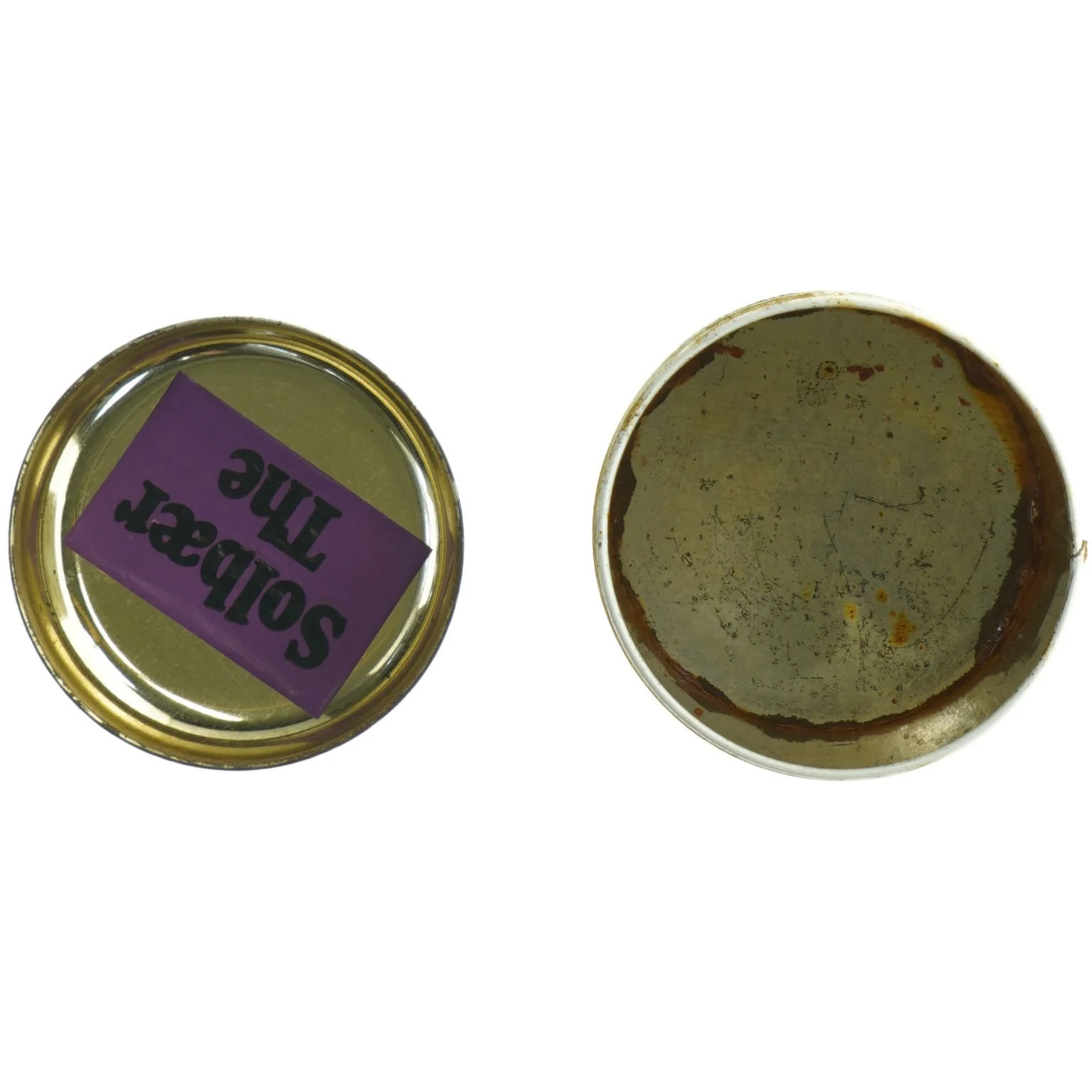 Dekorativ vintage metaldåse (str. 14 x 9 cm)