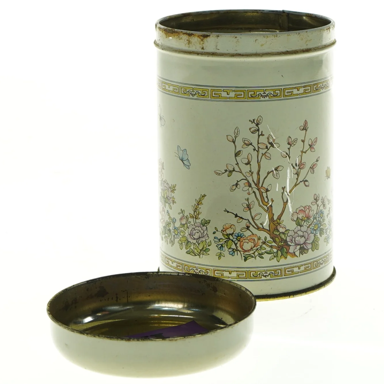 Dekorativ vintage metaldåse (str. 14 x 9 cm)