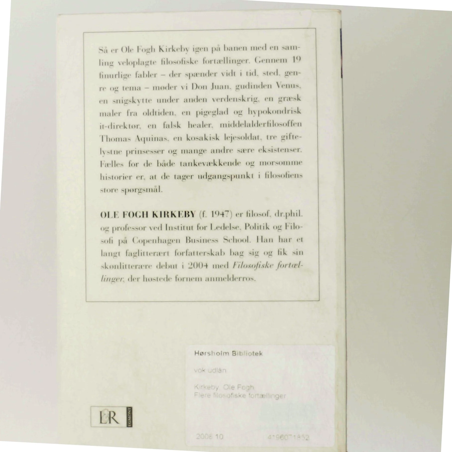 'Flere filosofiske fortællinger' af Ole Fogh Kirkeby (bog) fra Lindhardt og Ringhof