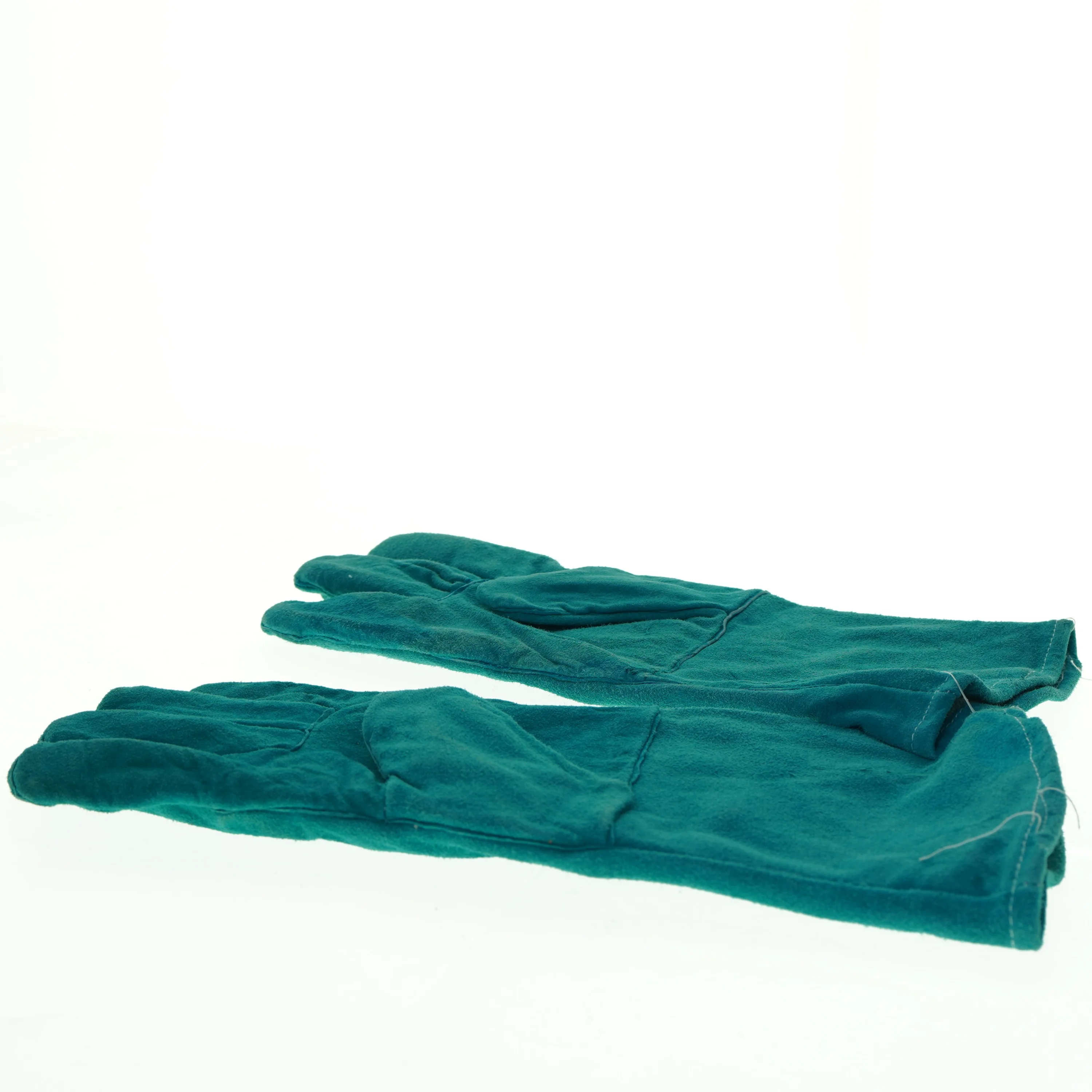 Grønne varmeisolerende Grill handsker i Ruskind (str. 33 x 17 cm)