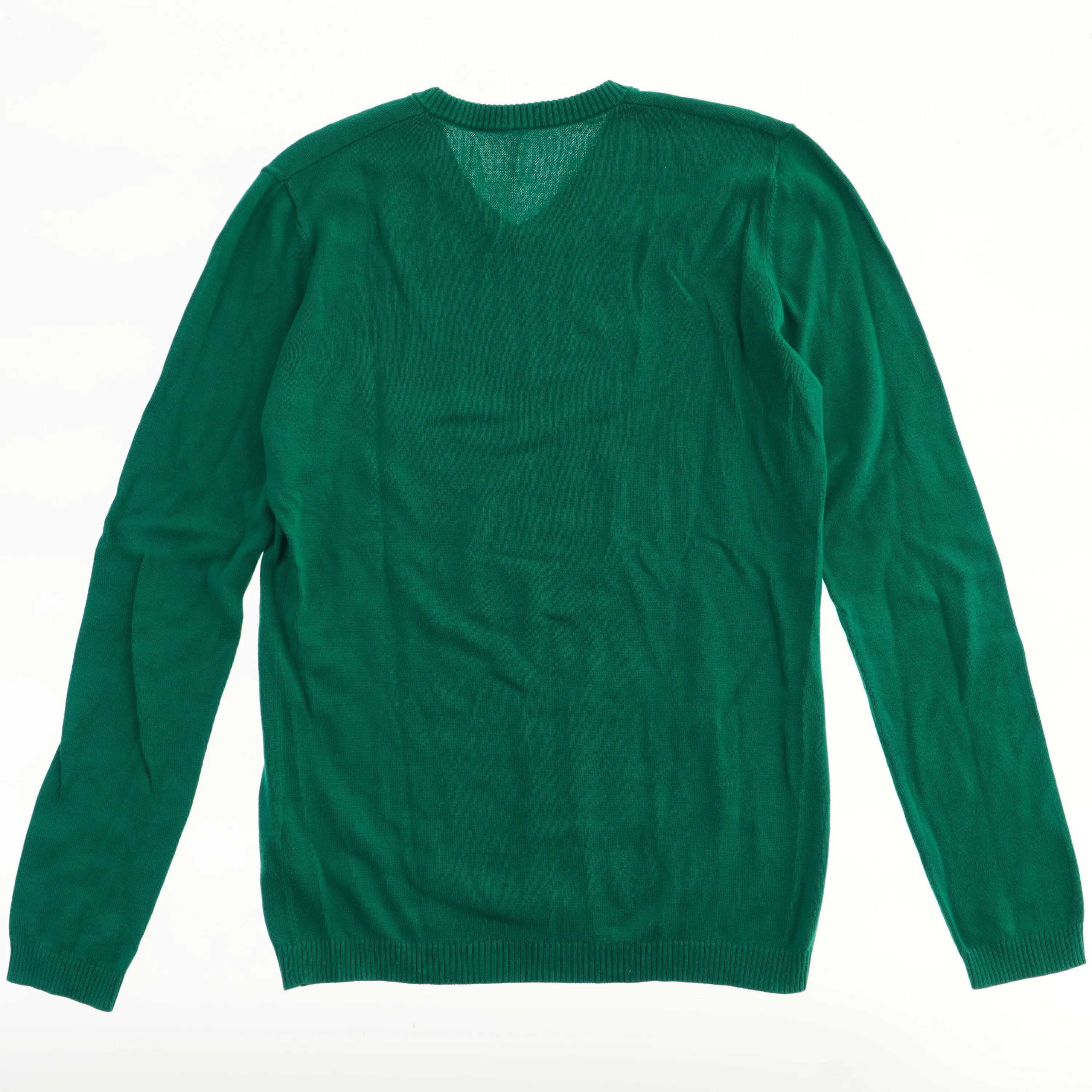 Grøn V-hals Trøje fra United Colors Of Benetton (str.  bryst:43 længde:64 cm)