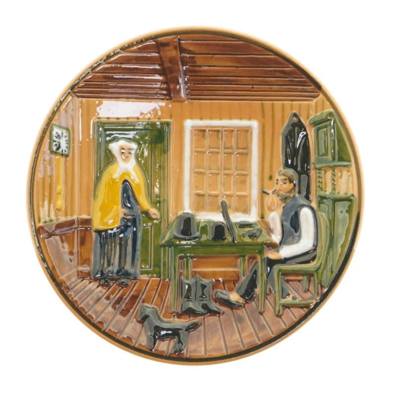 Johgus Bornholmsk keramik Dekorationstallerken (str. O 22 cm)