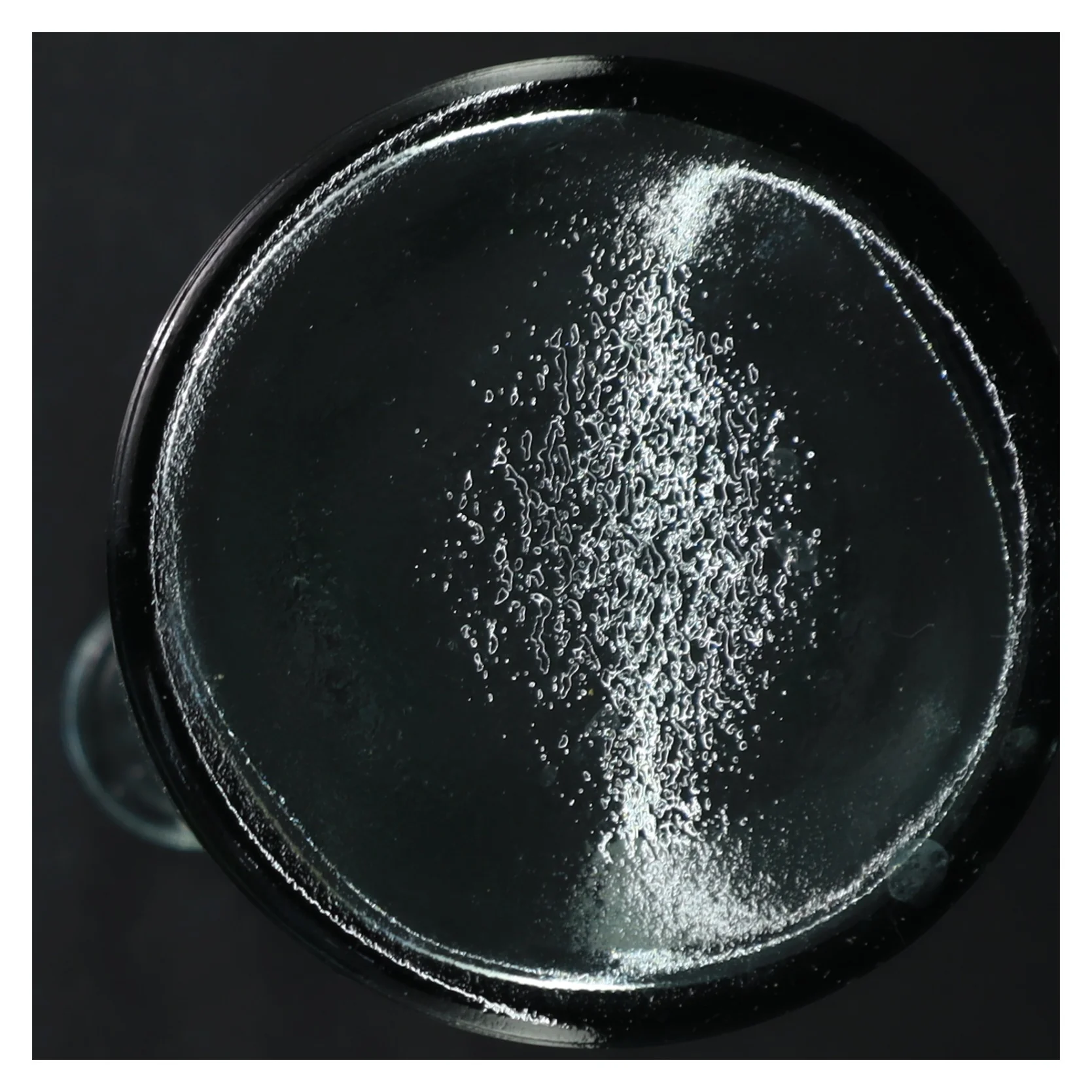 Glasflaske med kork prop (str. H. 43 cm. ø. 10 cm)