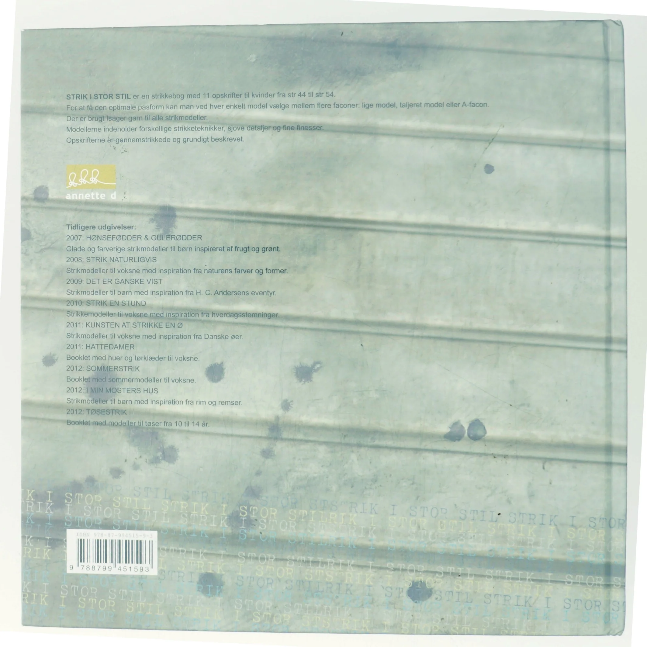 Strik i stor stil : til kvinder fra str 44 til str 54 af Annette Danielsen (Bog)