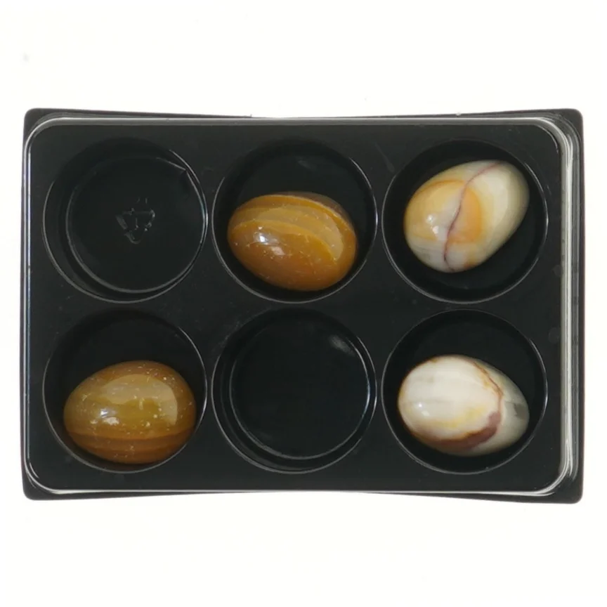 Marmor onyks sten æg (str. 4 stk 4 cm)