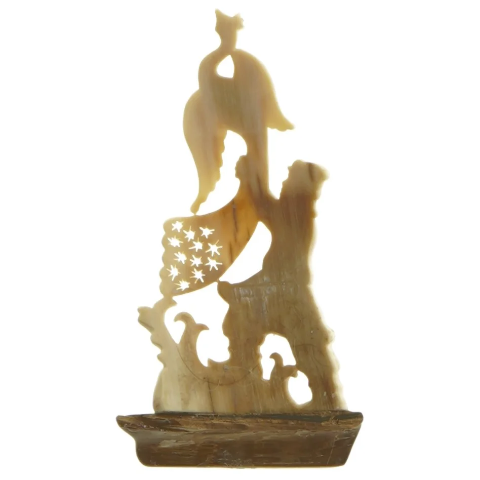 Antik KINESISK FUGL - FISKER - KINA (str. 11 cm)