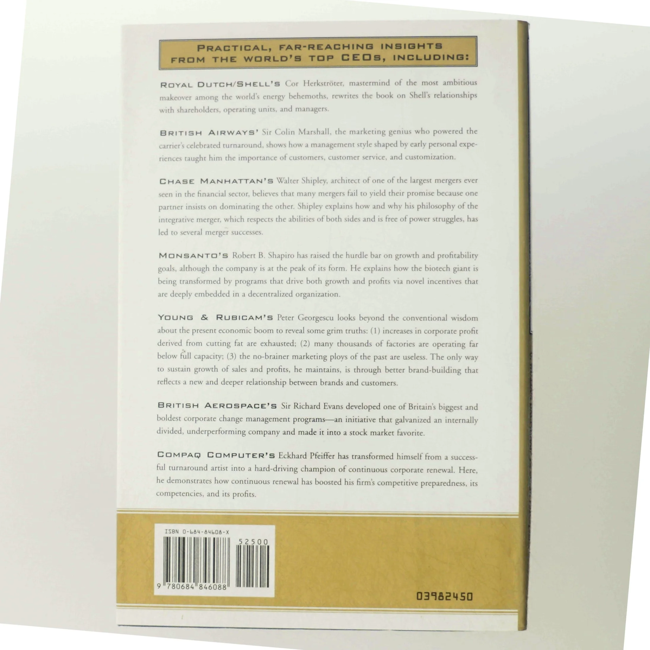 Straight from the CEO af G. William Dauphinais, Colin Price (Bog)