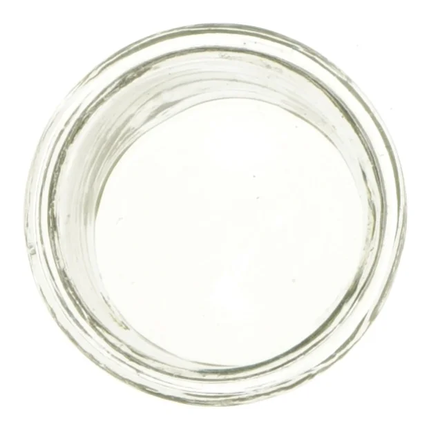 Glas vase med metalornamentik (str. 10 x 7 cm)