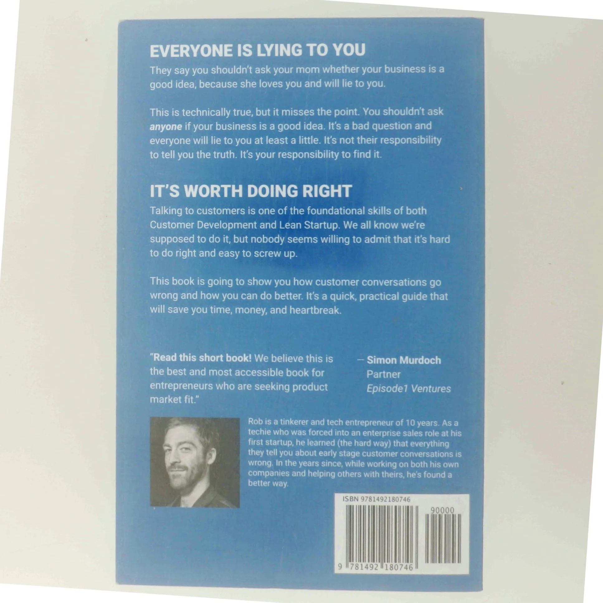 The mom test : how to talk to customers and learn if your business is a good idea when everyone is lying to you af Rob Fitzpatrick (Bog)