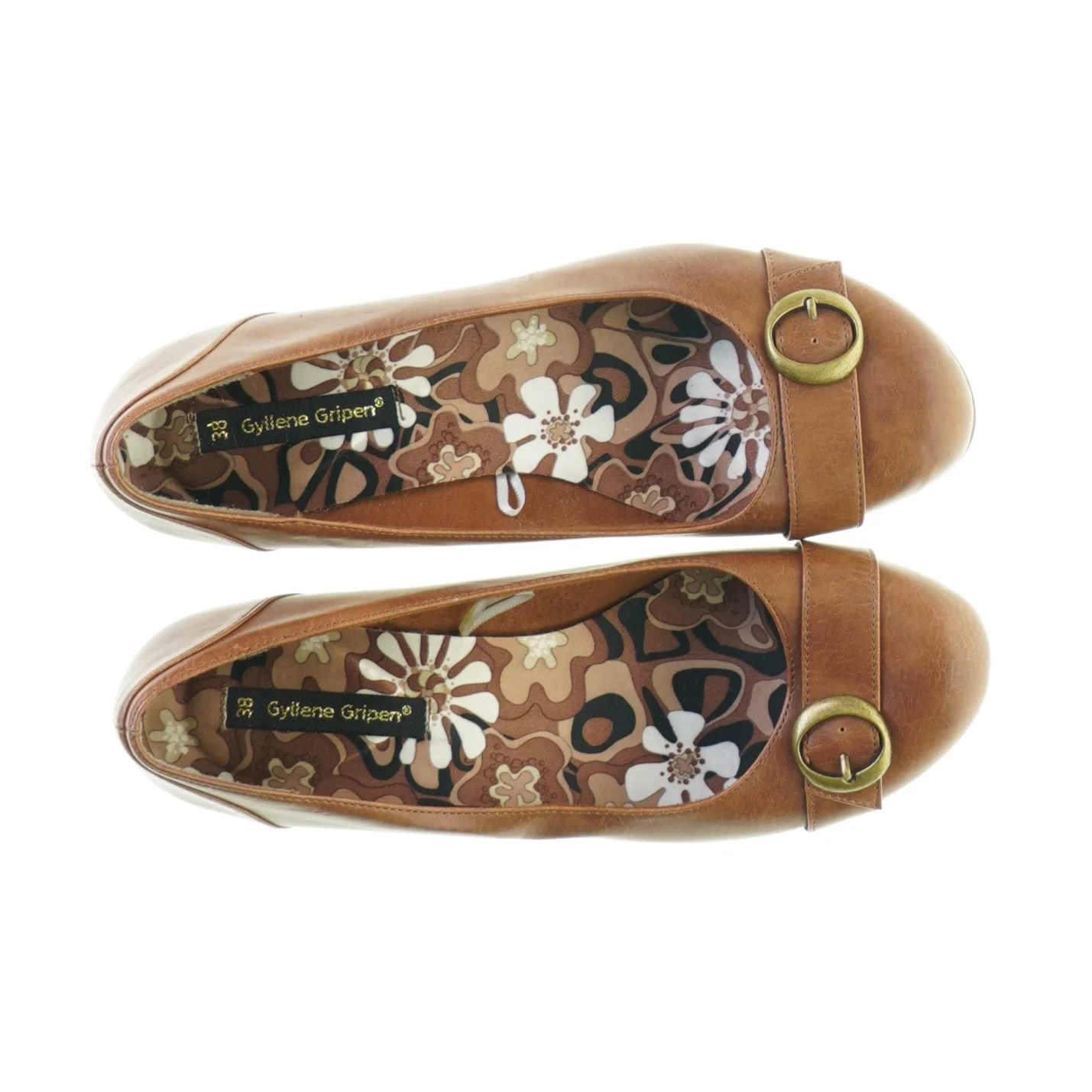 UBRUGTE Læder Plateau Sko fra Gyllene Gripen (str. 38)