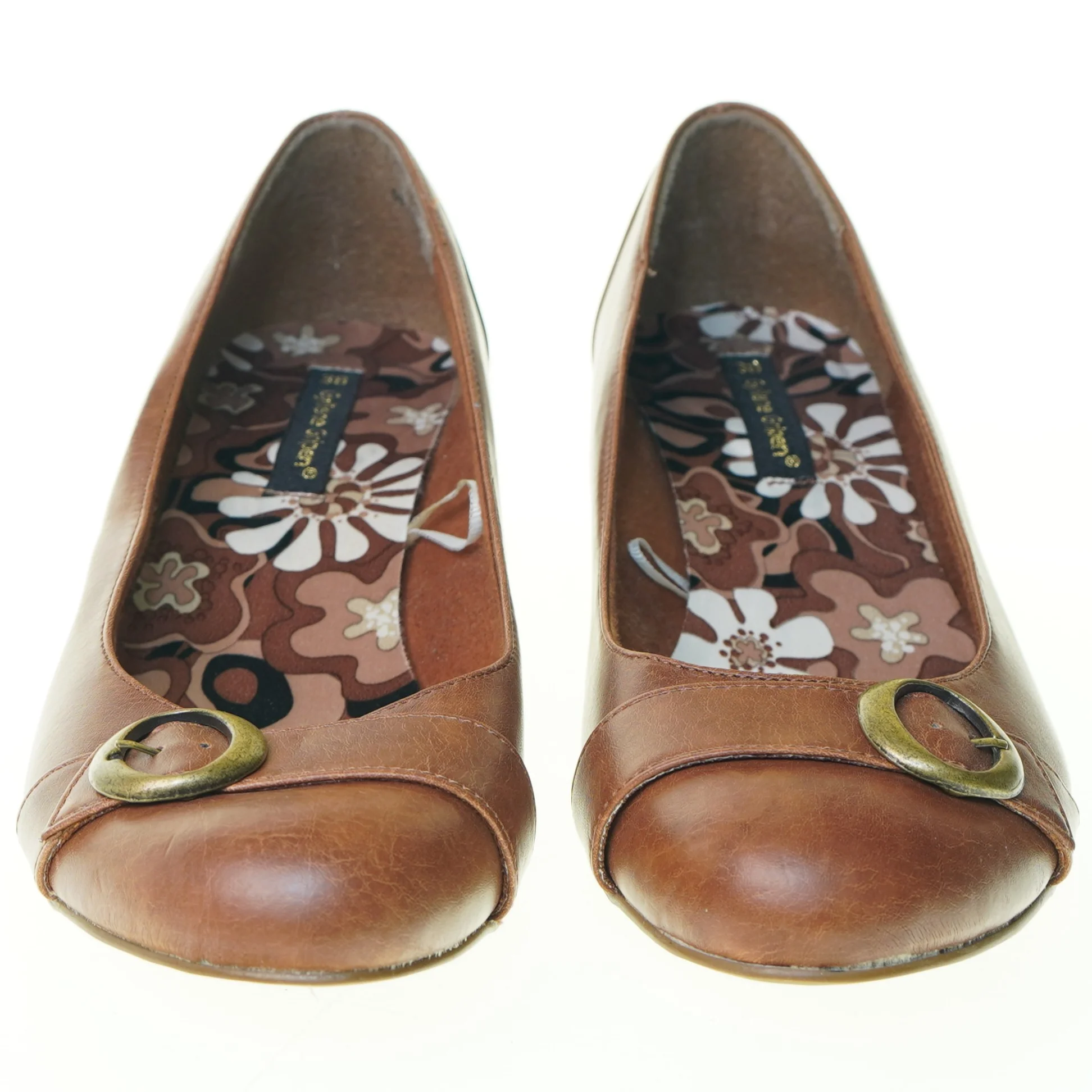 UBRUGTE Læder Plateau Sko fra Gyllene Gripen (str. 38)