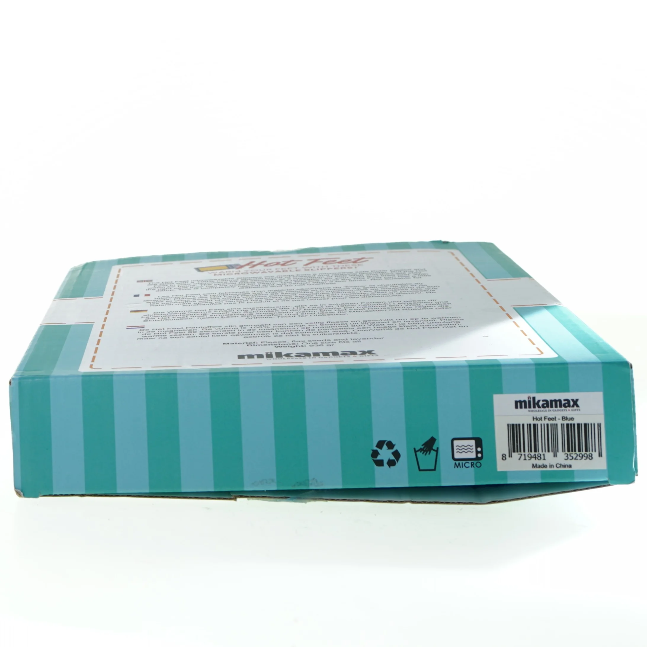 UDEN BRUGSSPOR I ORIGINAL EMBALLAGE Hot feet Hjemmesko du kan opvarme i mikroovn (Onesize Voksen)