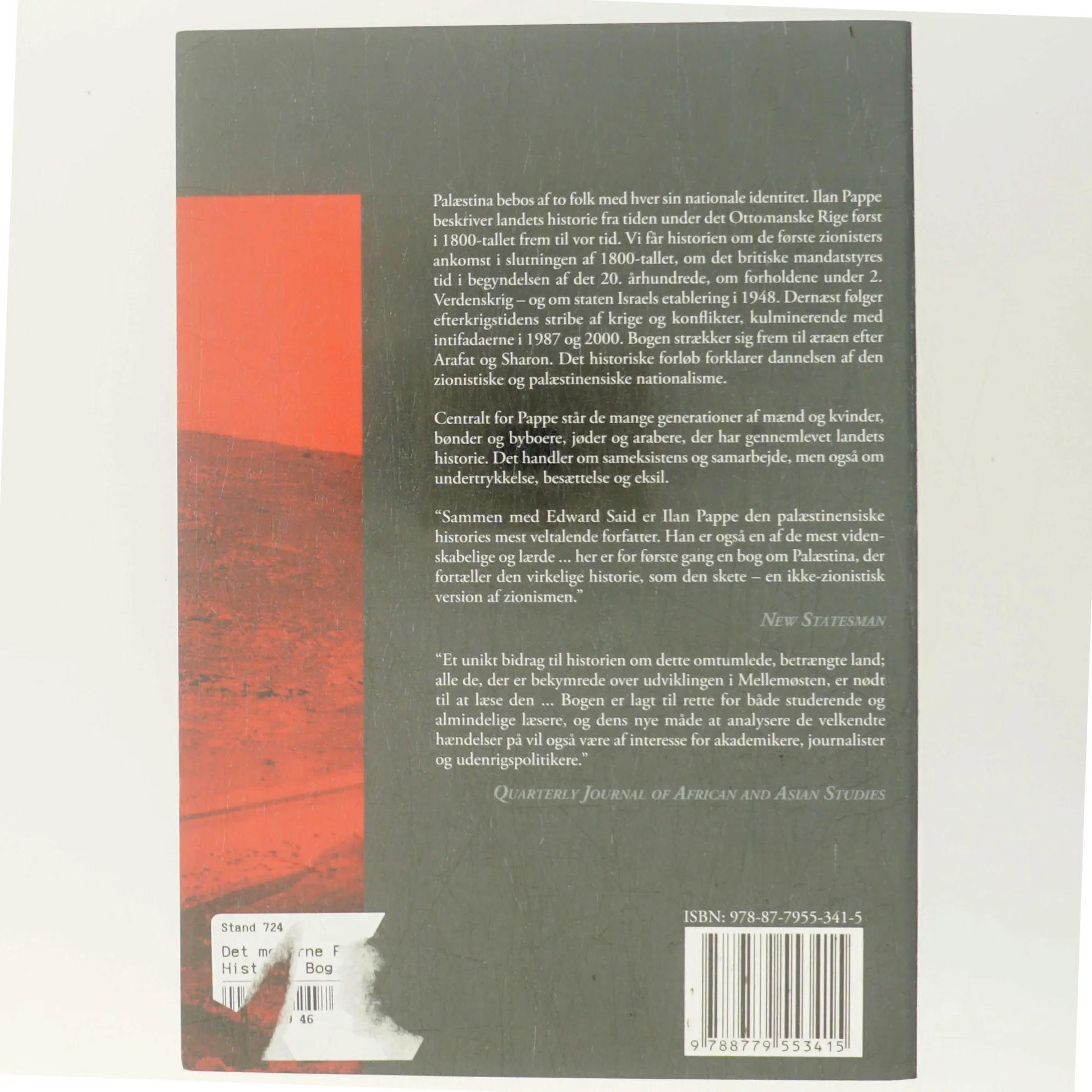 Det moderne Palæstinas historie : et land, to folk af Ilan Pappe (Bog)